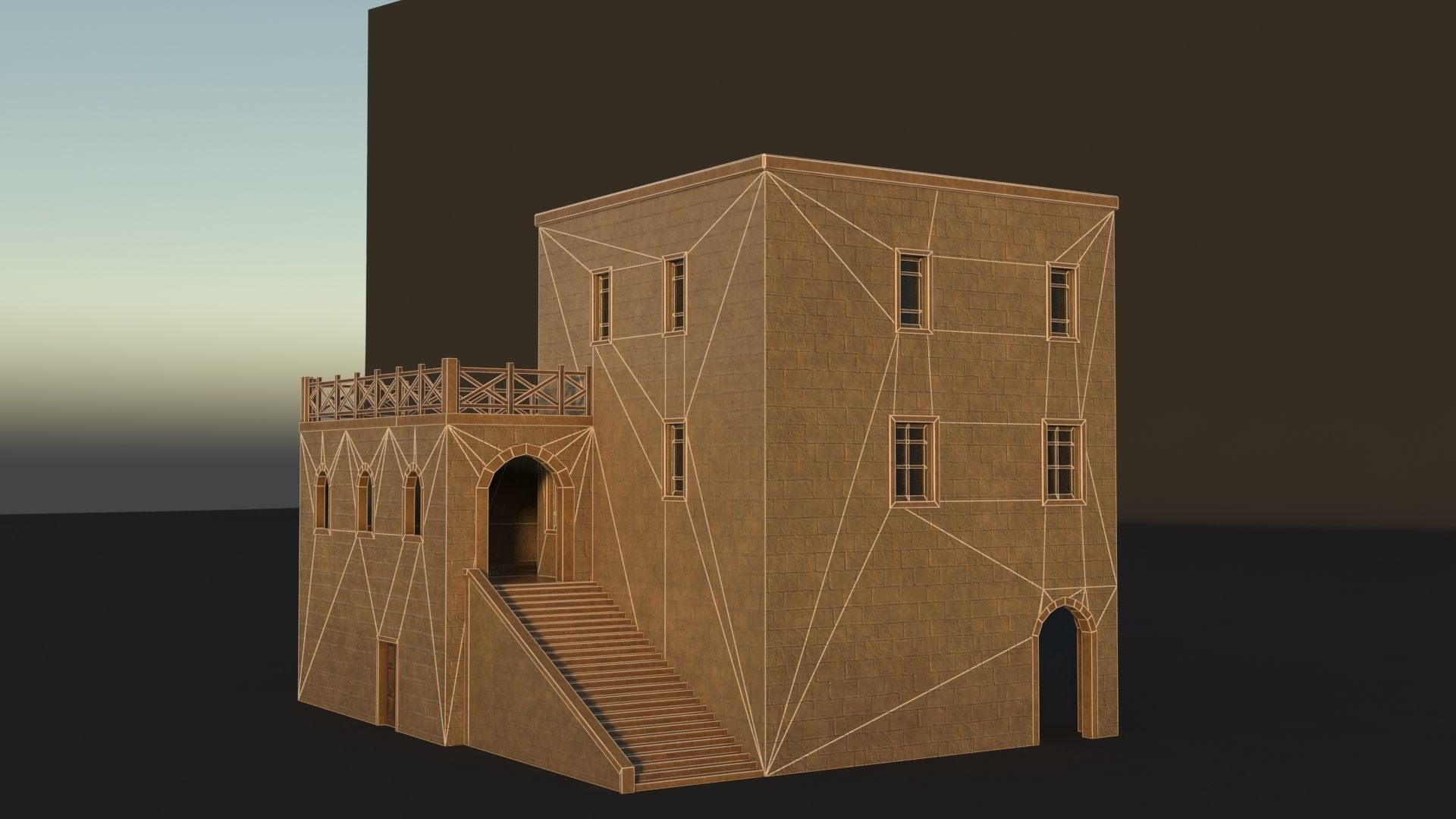 36 Mardin Old Houses Set Buildings 3D model Low-poly 3D model_84
