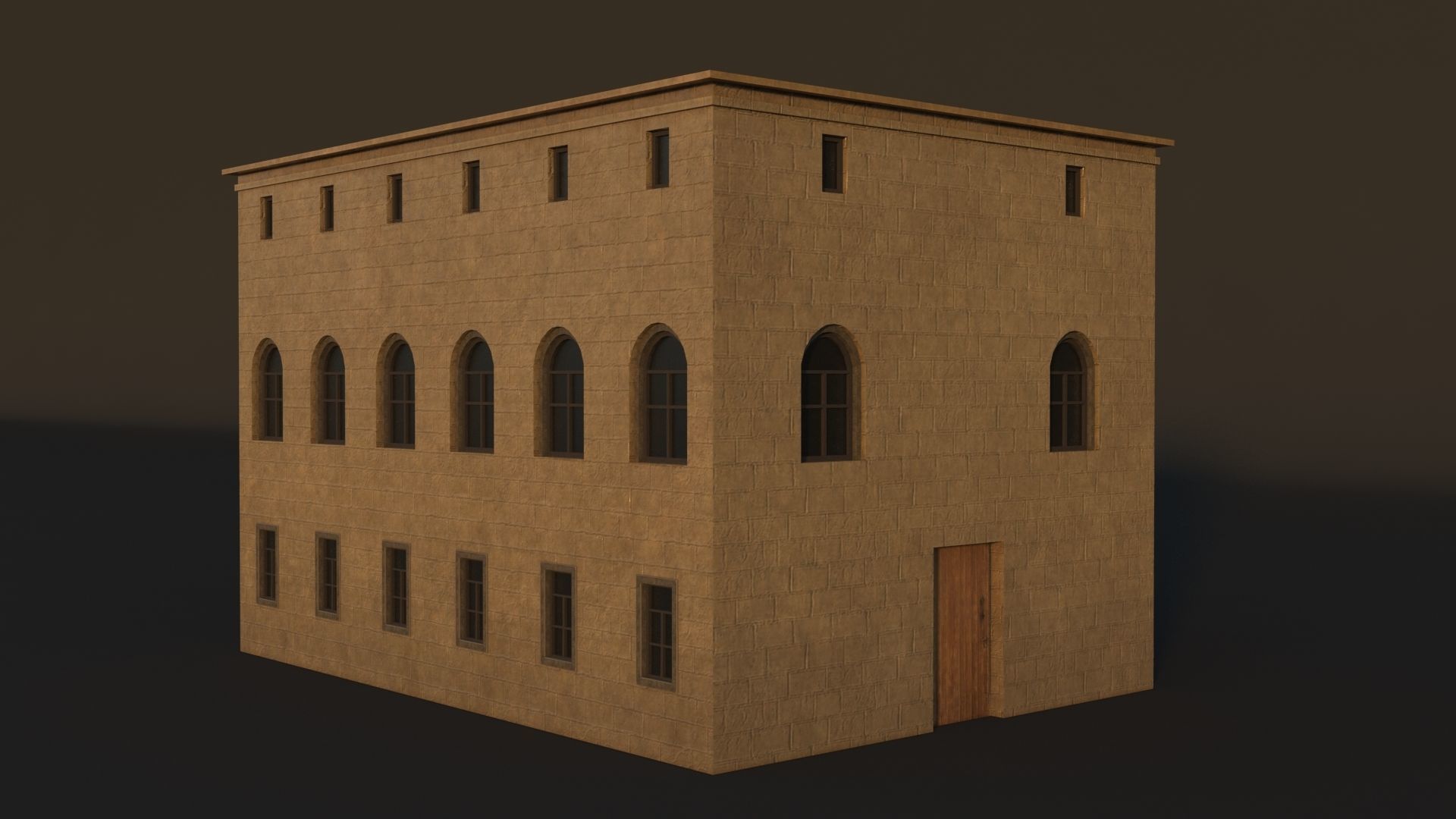 36 Mardin Old Houses Set Buildings 3D model Low-poly 3D model_9