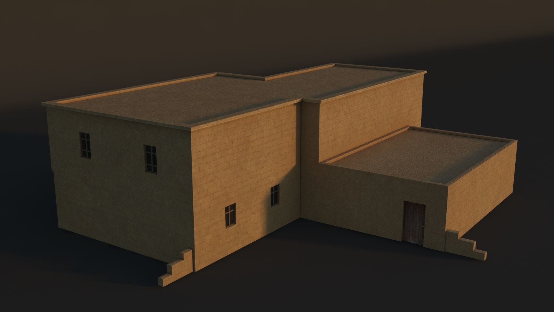 36 Mardin Old Houses Set Buildings 3D model Low-poly 3D model_125