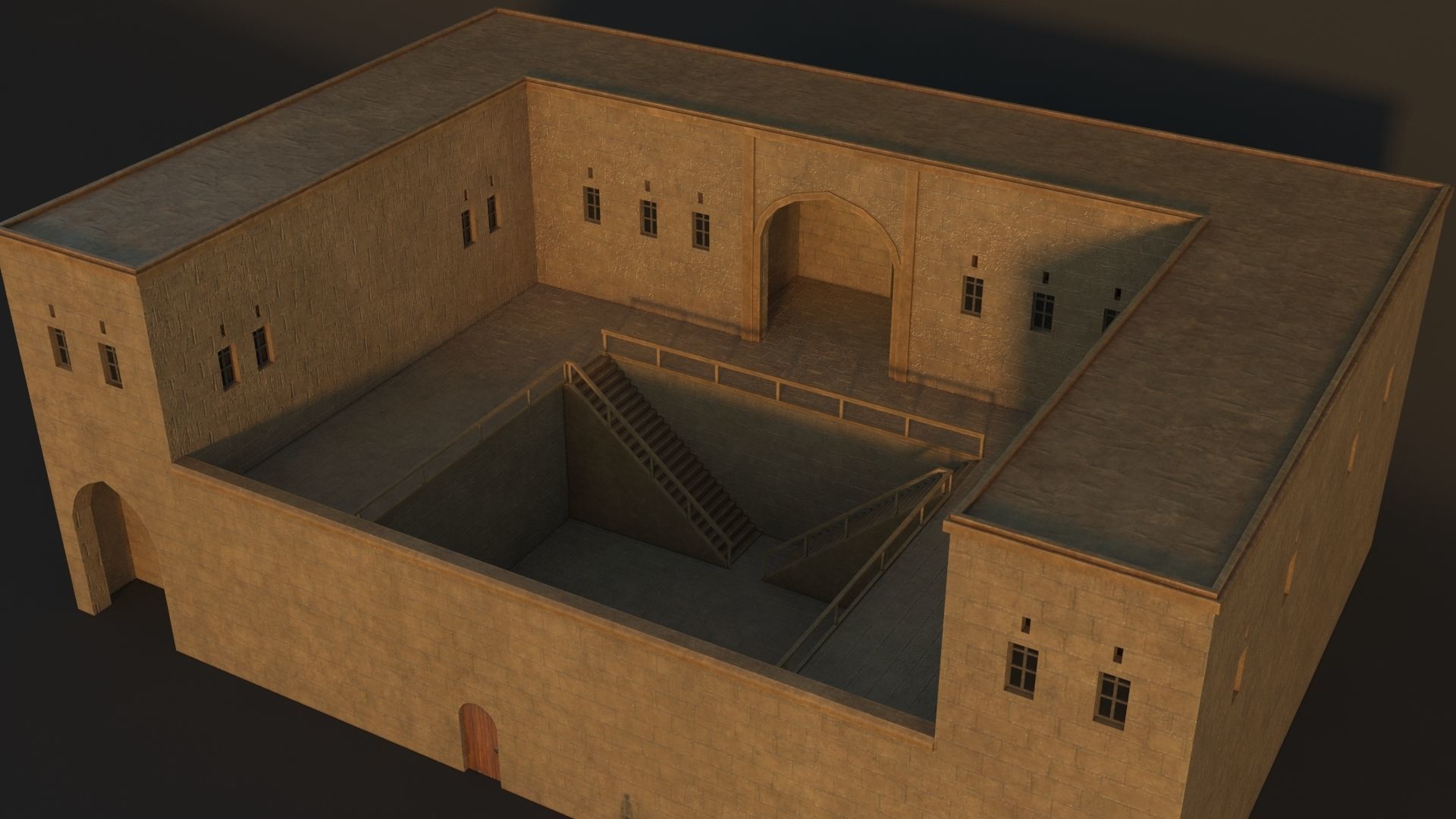 36 Mardin Old Houses Set Buildings 3D model Low-poly 3D model_60