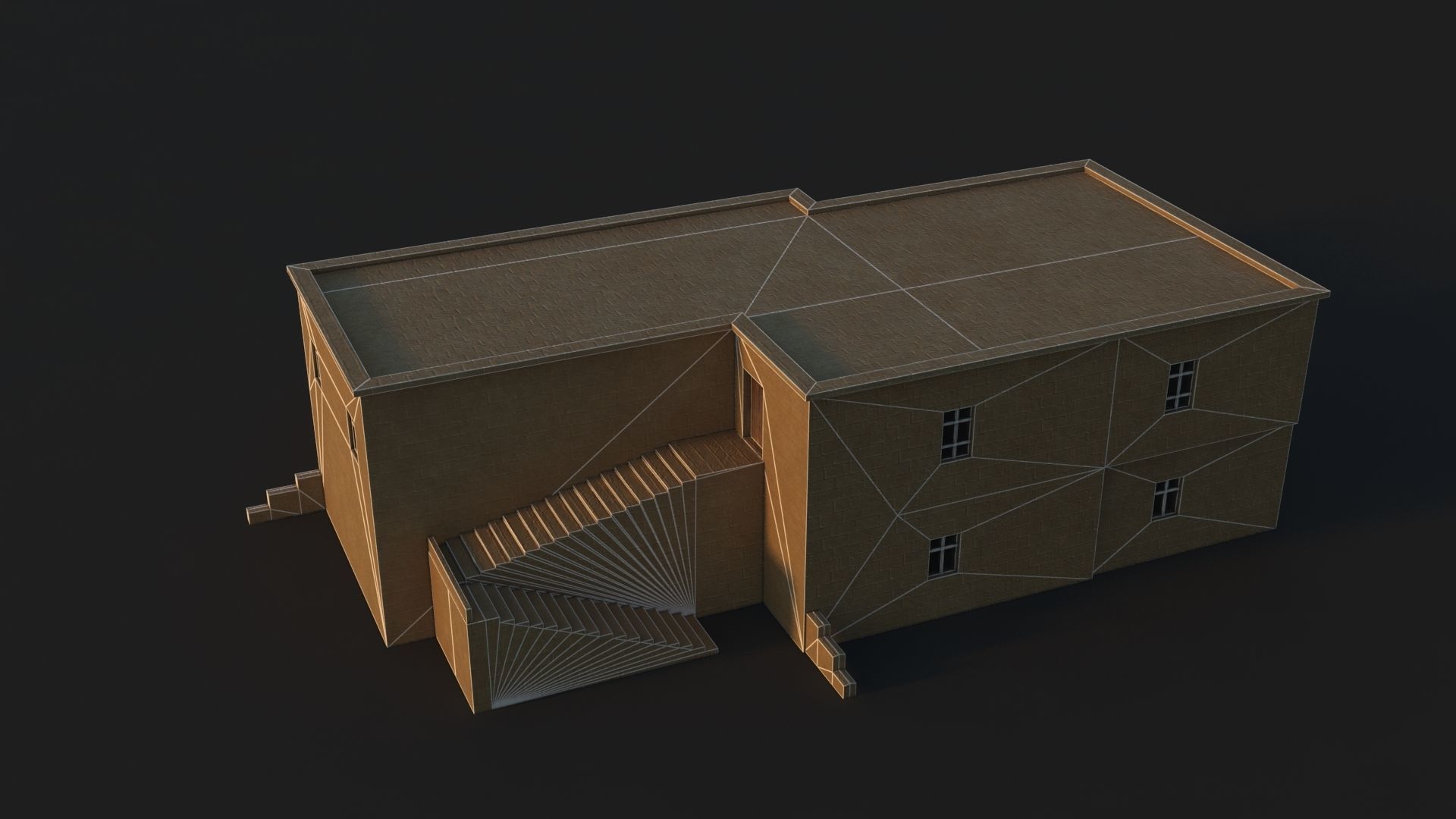 36 Mardin Old Houses Set Buildings 3D model Low-poly 3D model_123