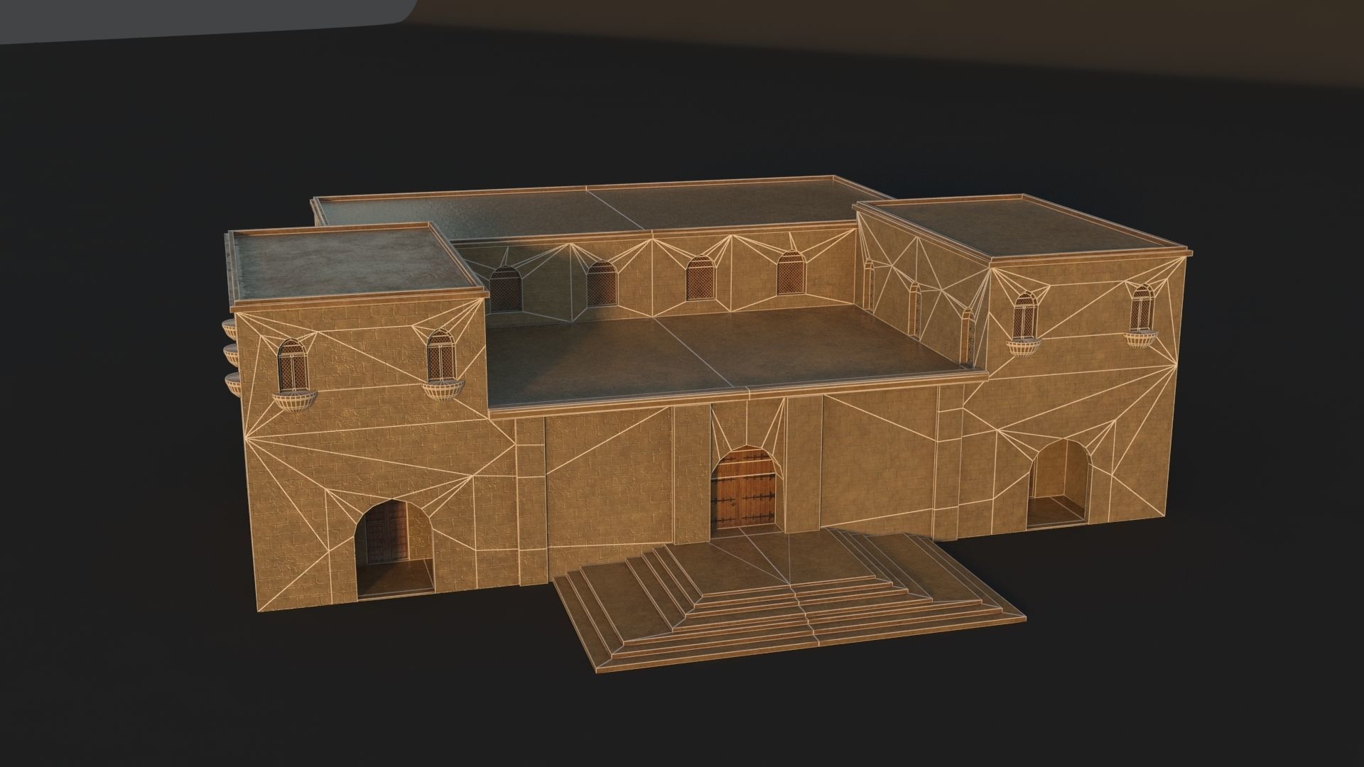 36 Mardin Old Houses Set Buildings 3D model Low-poly 3D model_92