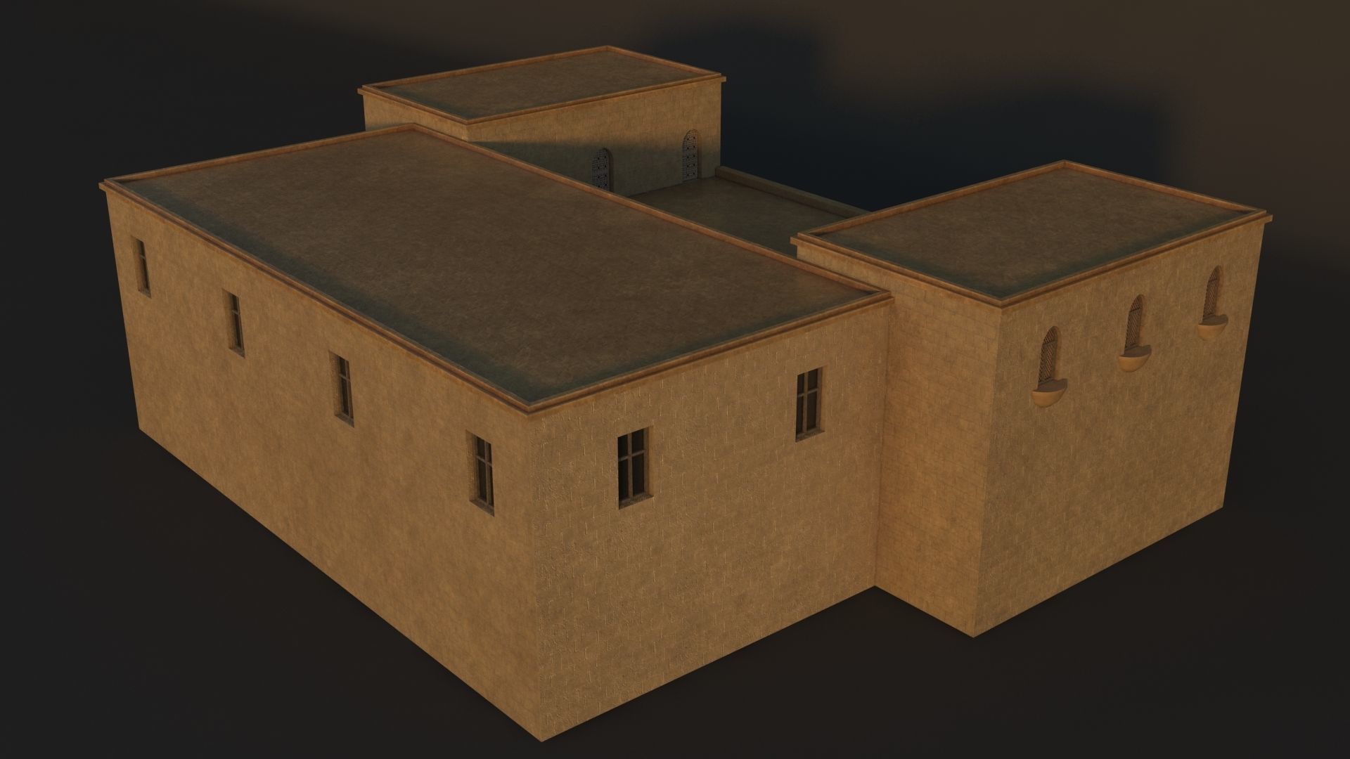 36 Mardin Old Houses Set Buildings 3D model Low-poly 3D model_91