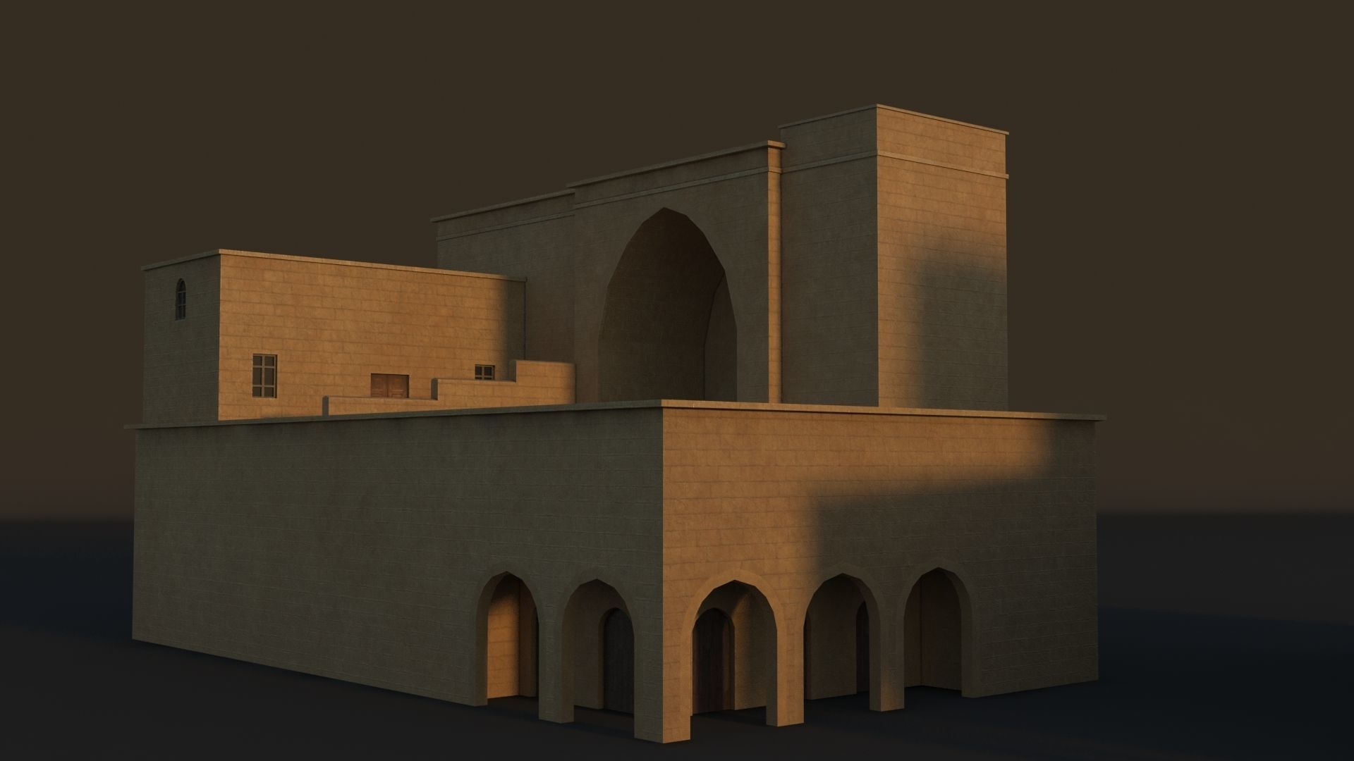 36 Mardin Old Houses Set Buildings 3D model Low-poly 3D model_141