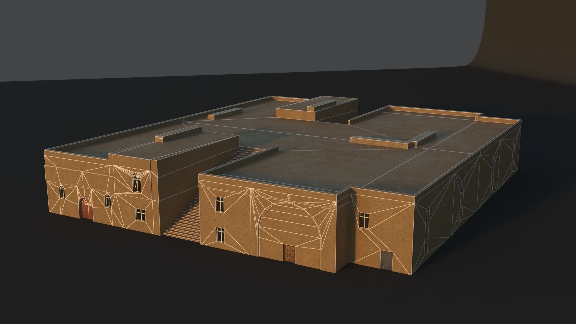 36 Mardin Old Houses Set Buildings 3D model Low-poly 3D model_117