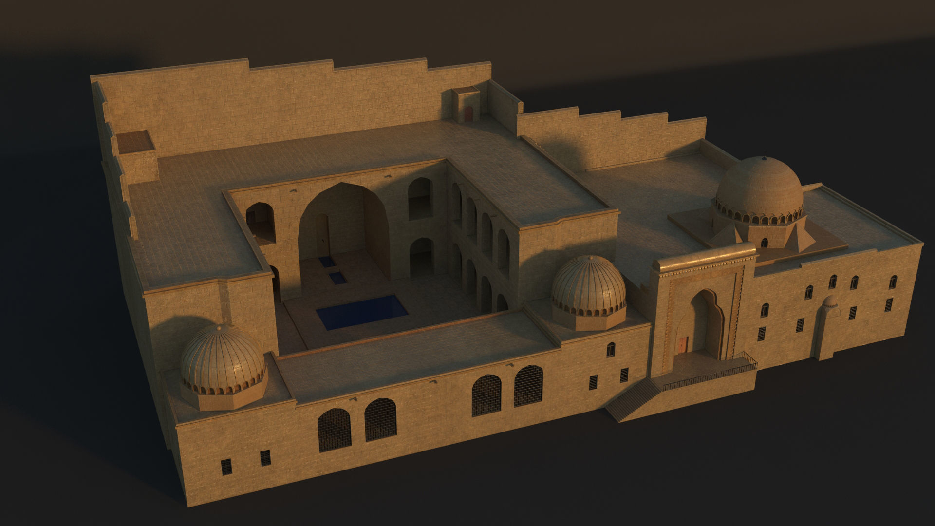 36 Mardin Old Houses Set Buildings 3D model Low-poly 3D model_107