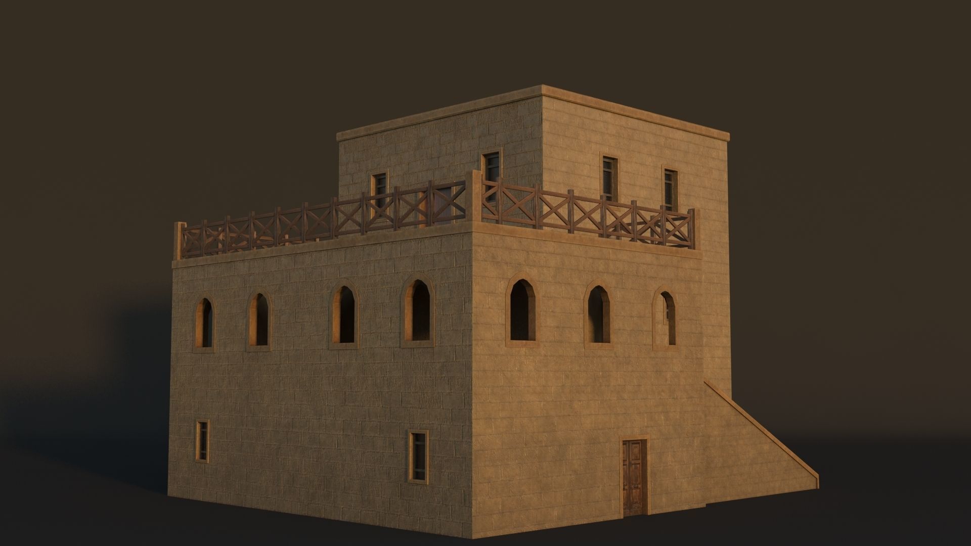 36 Mardin Old Houses Set Buildings 3D model Low-poly 3D model_83