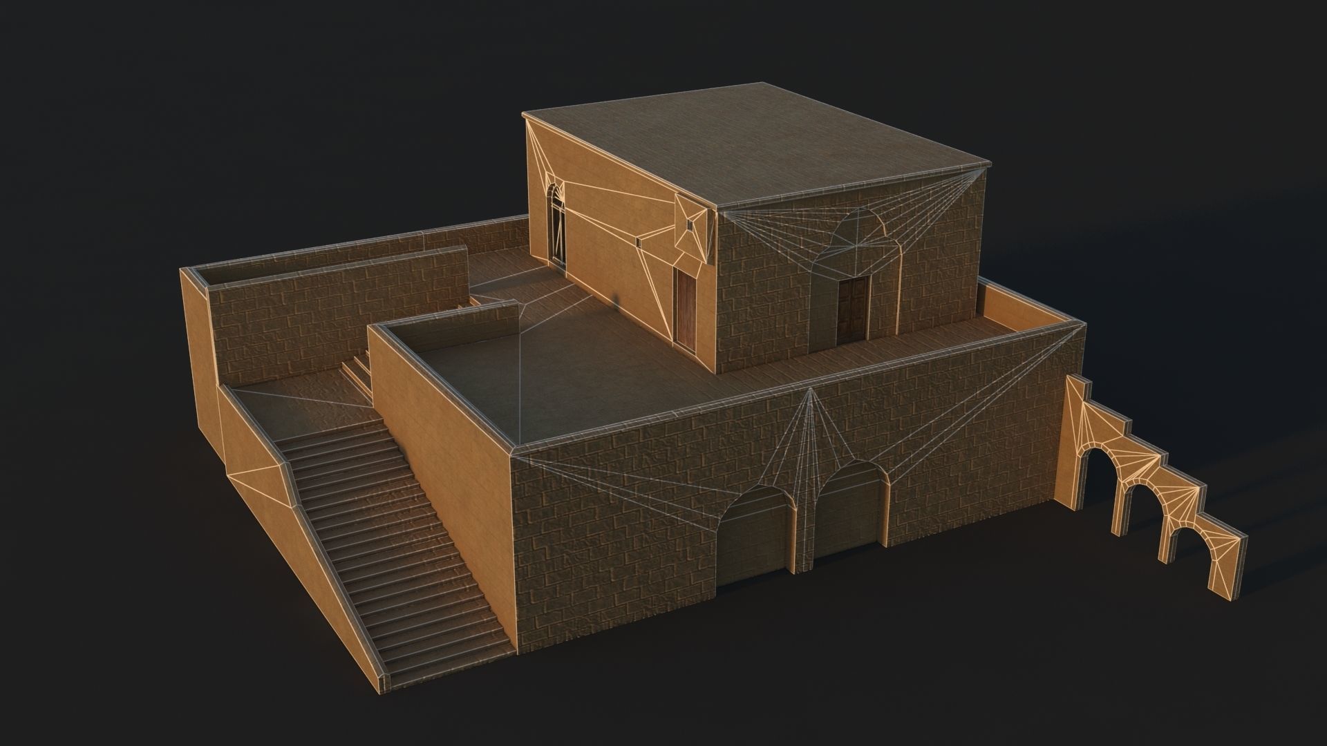 36 Mardin Old Houses Set Buildings 3D model Low-poly 3D model_133