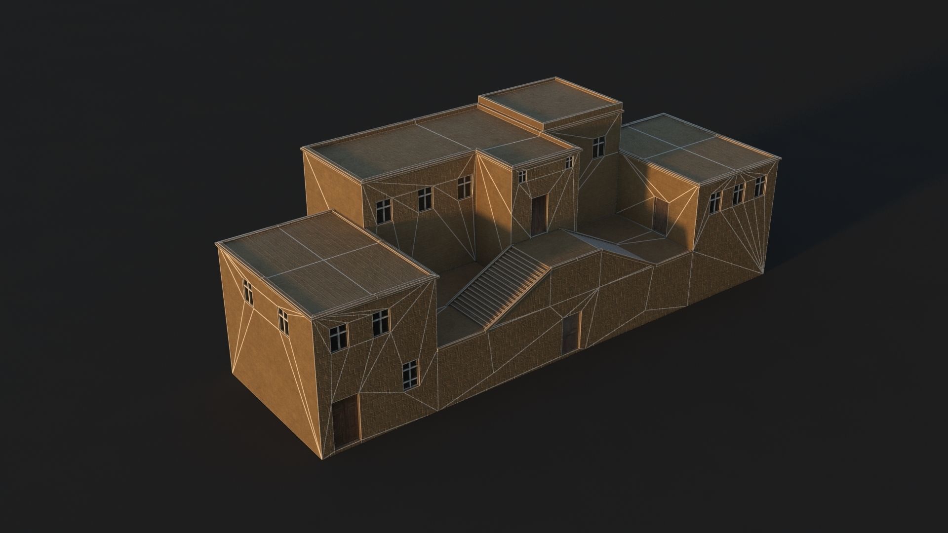 36 Mardin Old Houses Set Buildings 3D model Low-poly 3D model_137
