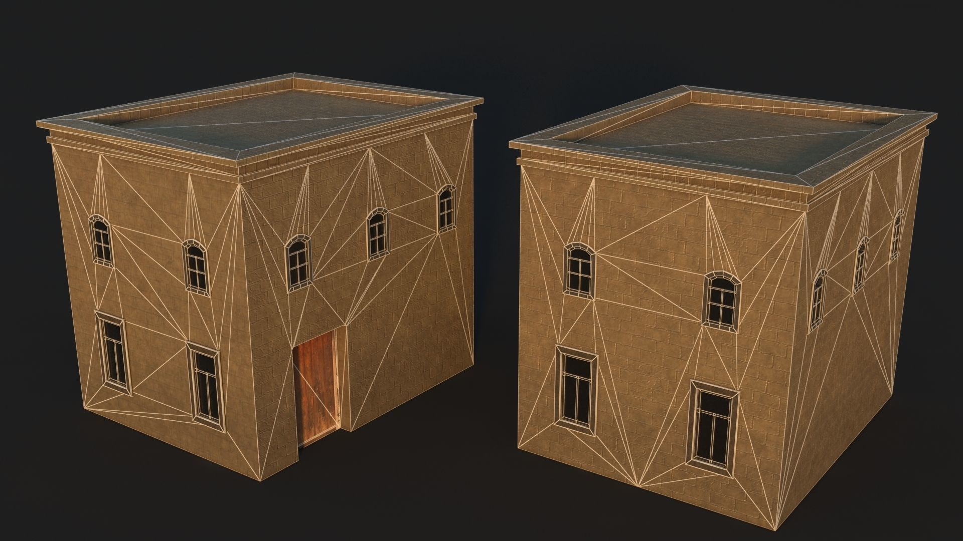 36 Mardin Old Houses Set Buildings 3D model Low-poly 3D model_23