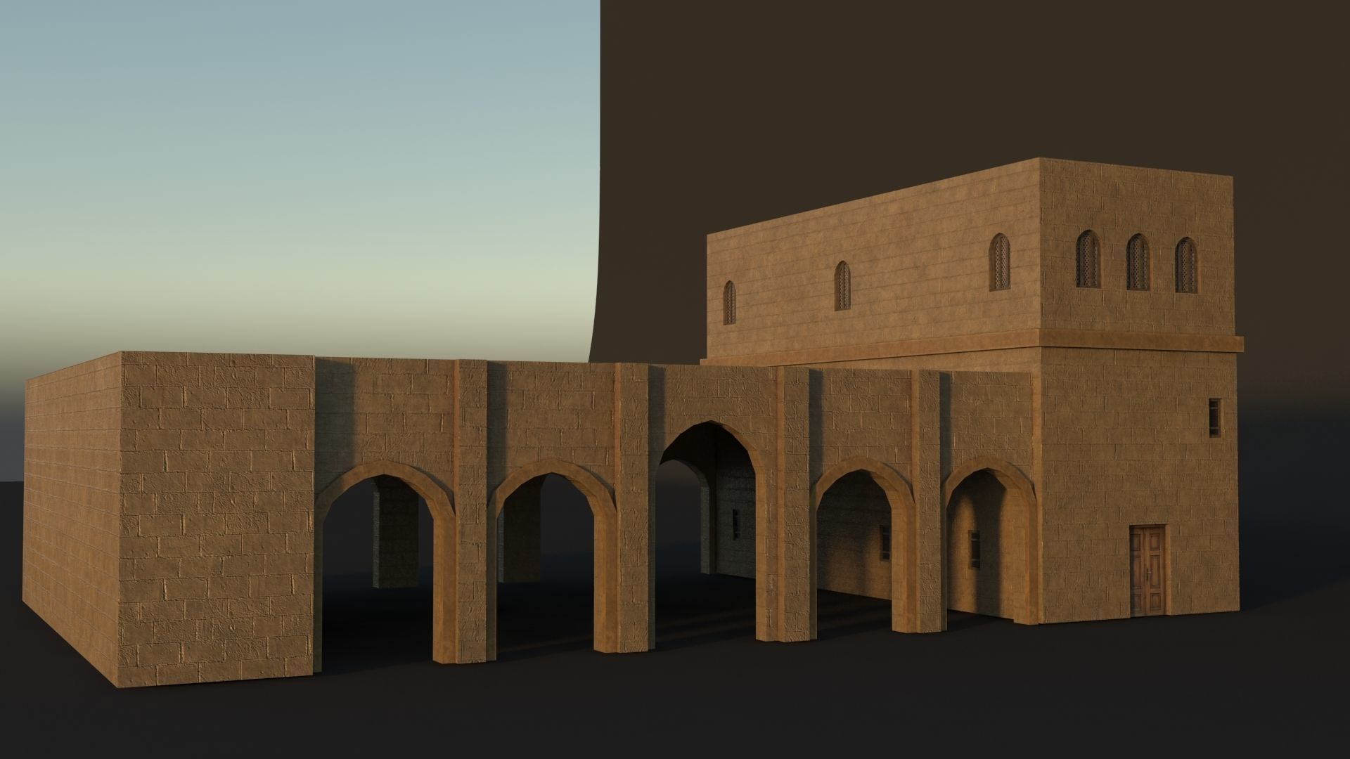 36 Mardin Old Houses Set Buildings 3D model Low-poly 3D model_96