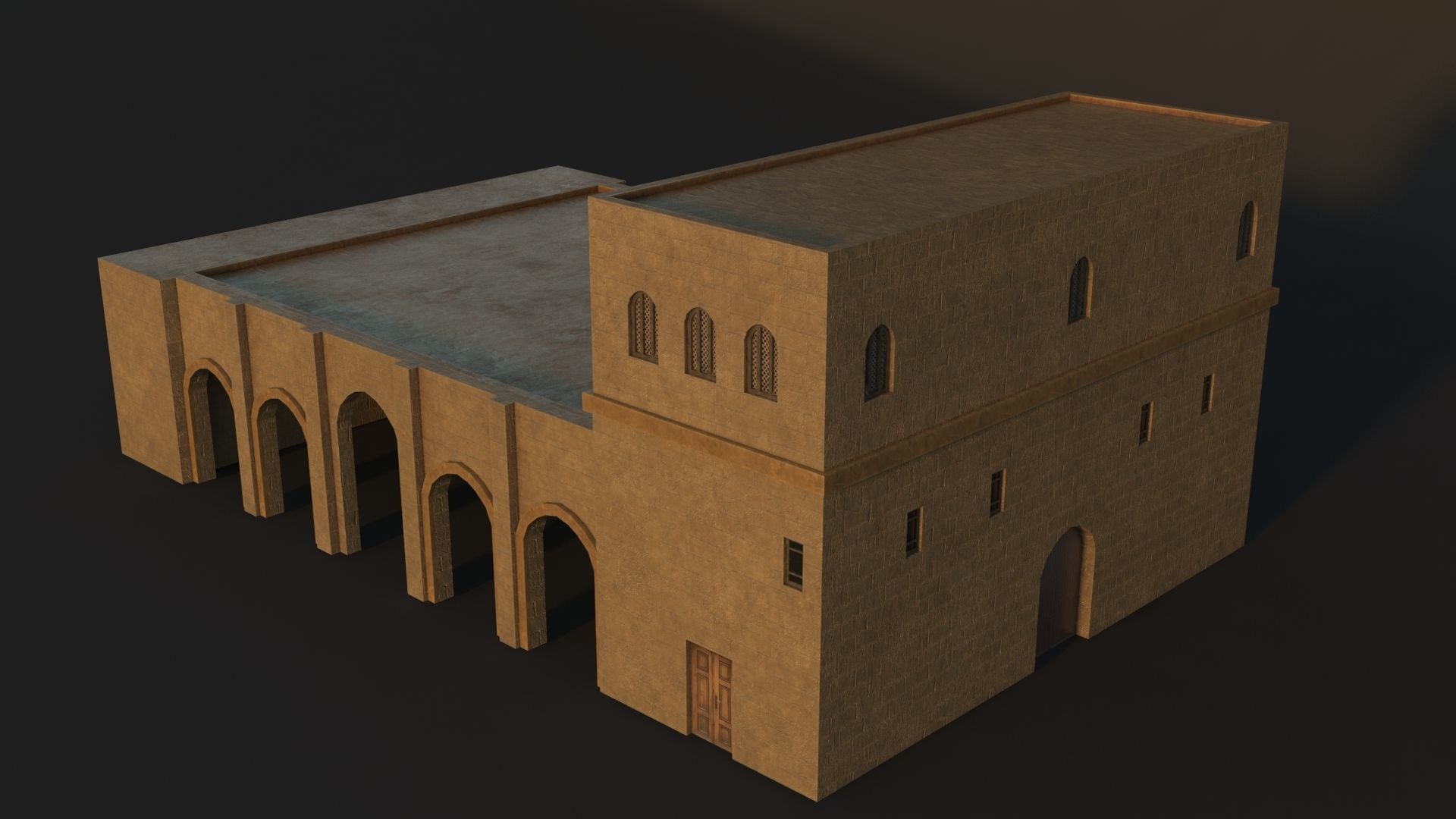 36 Mardin Old Houses Set Buildings 3D model Low-poly 3D model_100