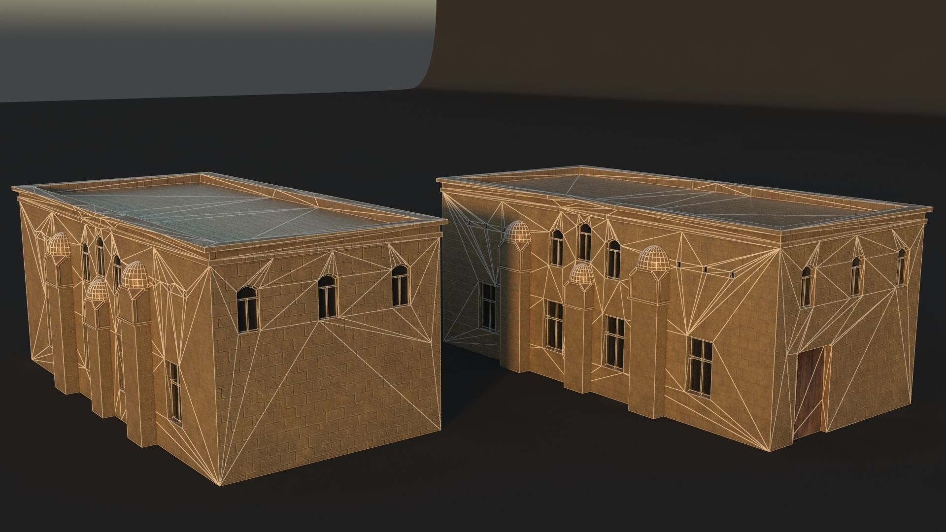 36 Mardin Old Houses Set Buildings 3D model Low-poly 3D model_33