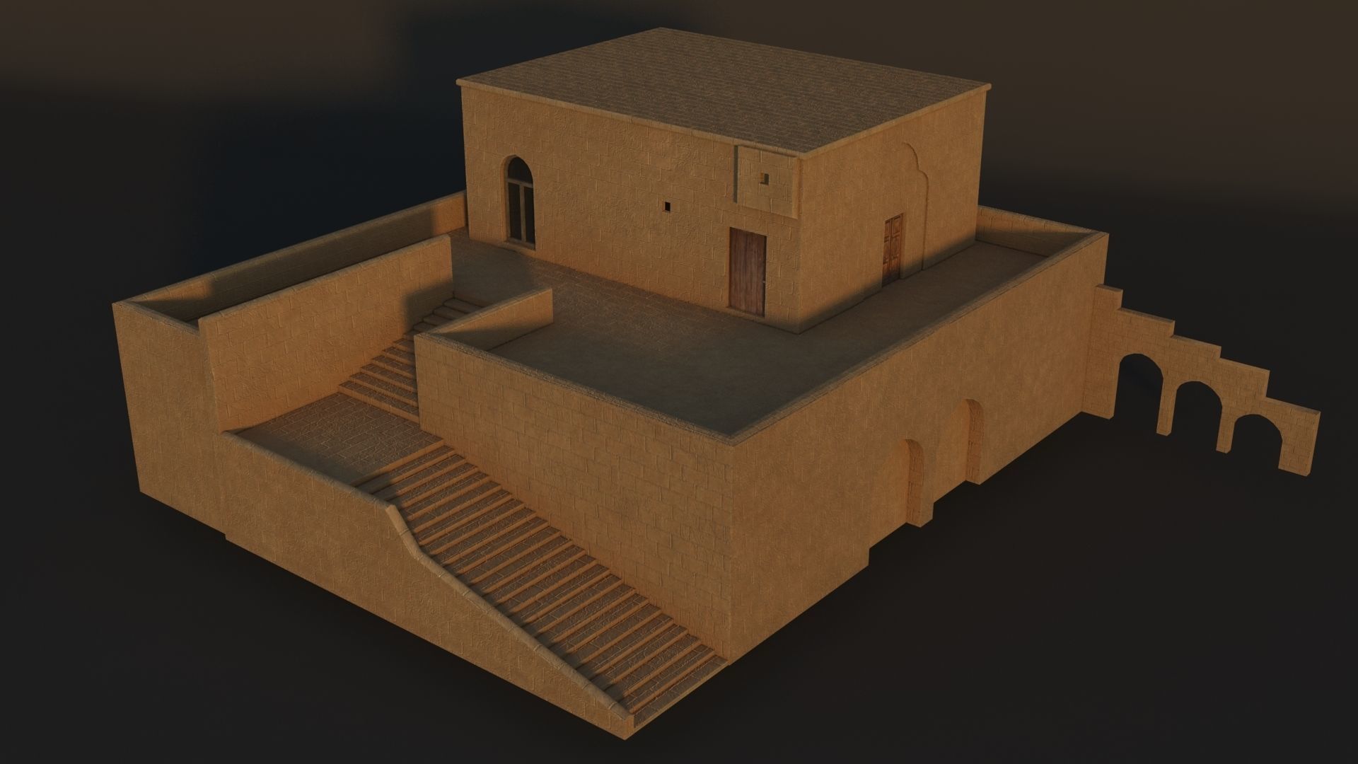 36 Mardin Old Houses Set Buildings 3D model Low-poly 3D model_130