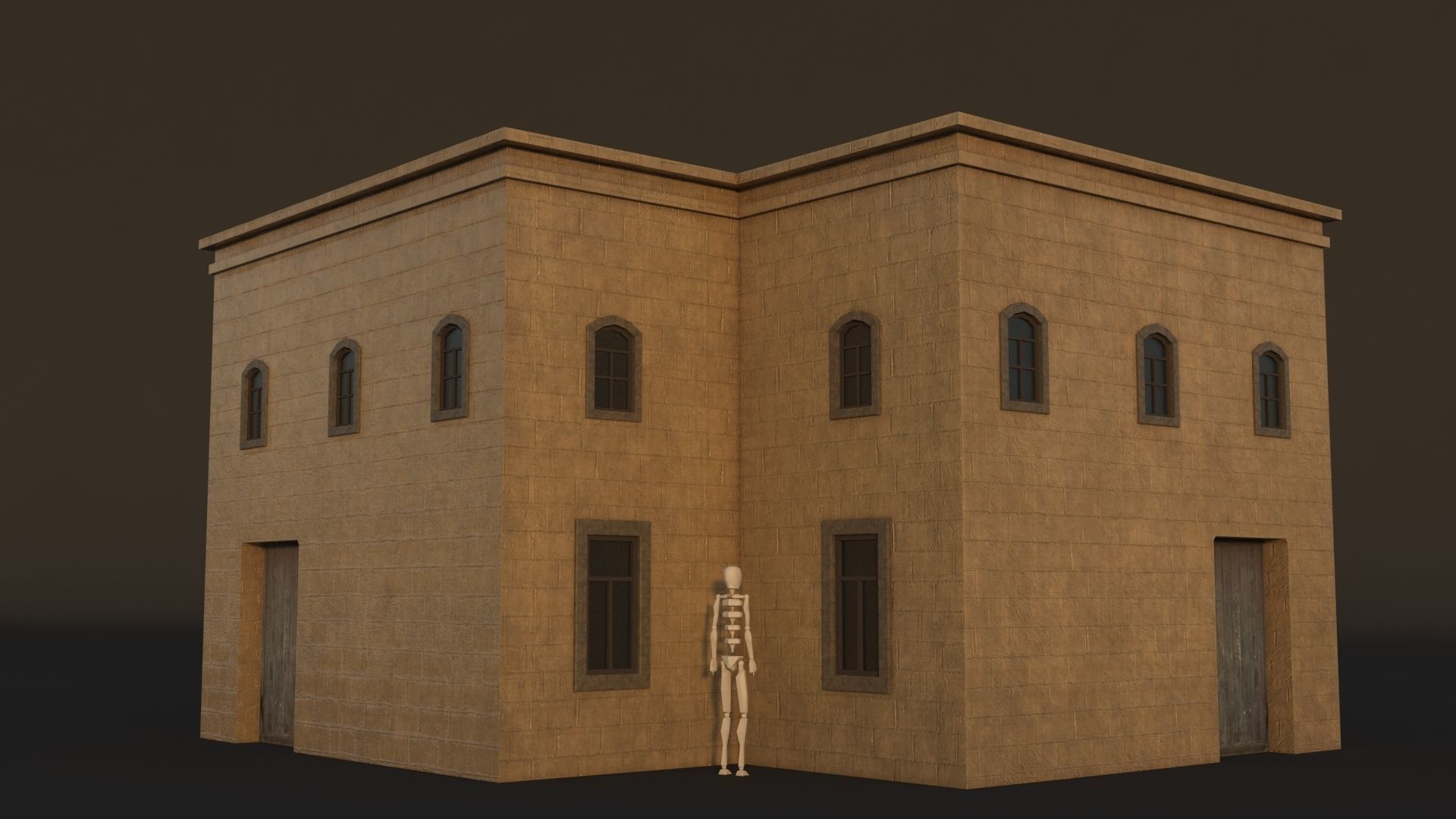 36 Mardin Old Houses Set Buildings 3D model Low-poly 3D model_18