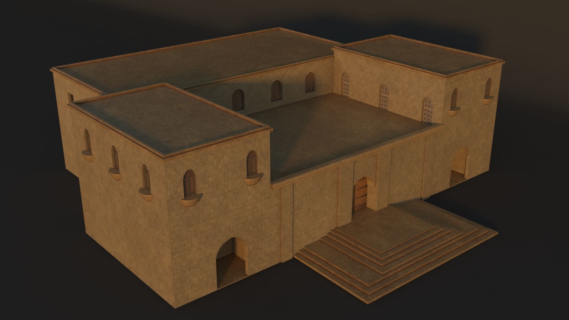 36 Mardin Old Houses Set Buildings 3D model Low-poly 3D model_90