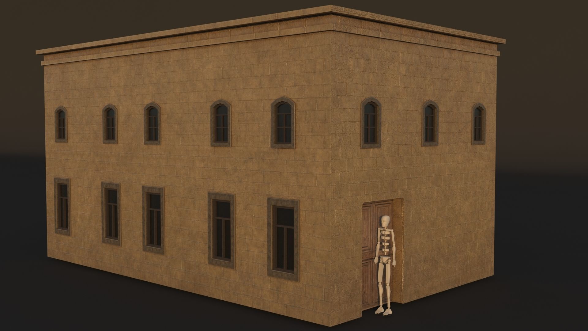 36 Mardin Old Houses Set Buildings 3D model Low-poly 3D model_13