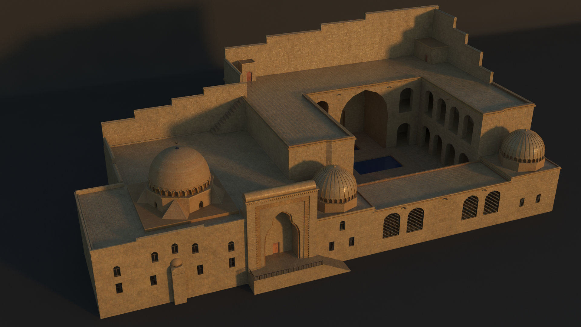 36 Mardin Old Houses Set Buildings 3D model Low-poly 3D model_106