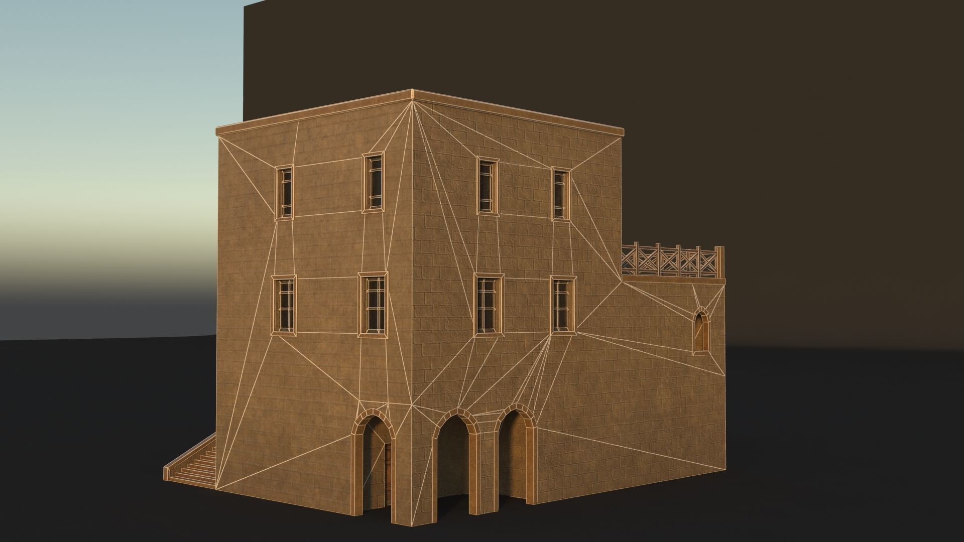 36 Mardin Old Houses Set Buildings 3D model Low-poly 3D model_85