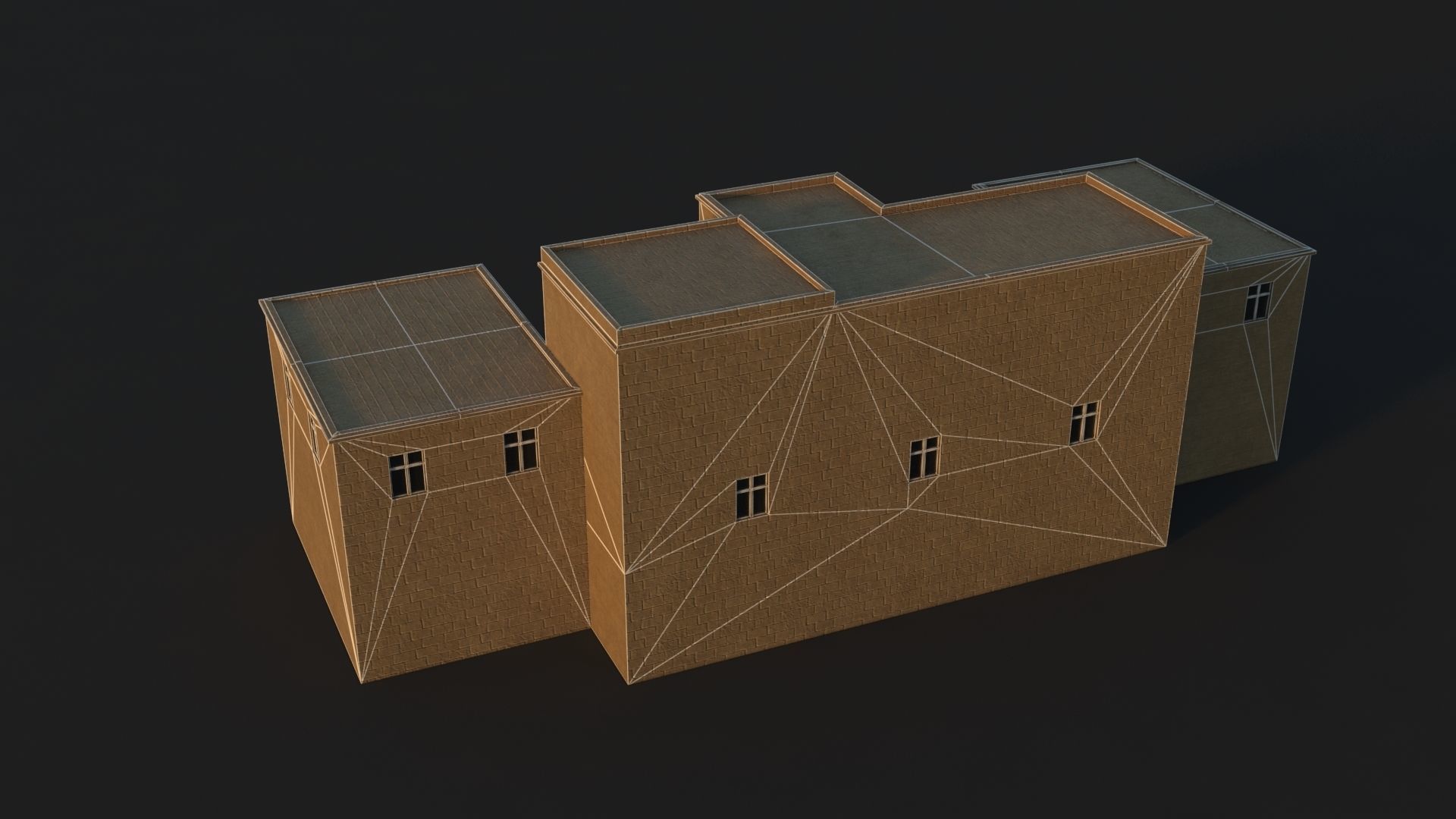 36 Mardin Old Houses Set Buildings 3D model Low-poly 3D model_134