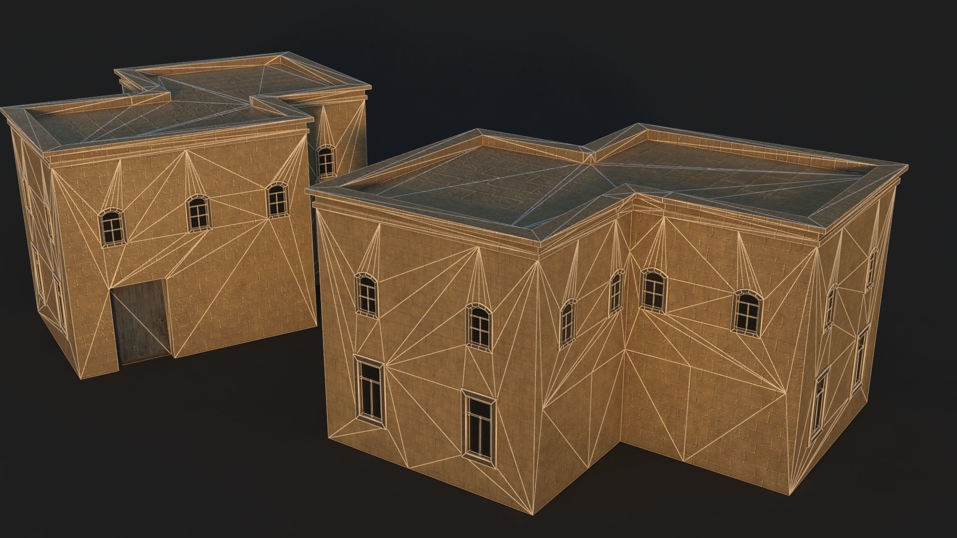 36 Mardin Old Houses Set Buildings 3D model Low-poly 3D model_16