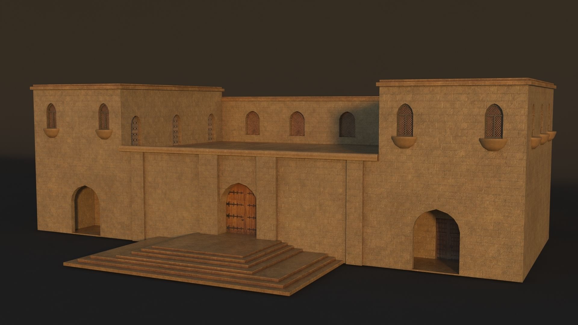 36 Mardin Old Houses Set Buildings 3D model Low-poly 3D model_94