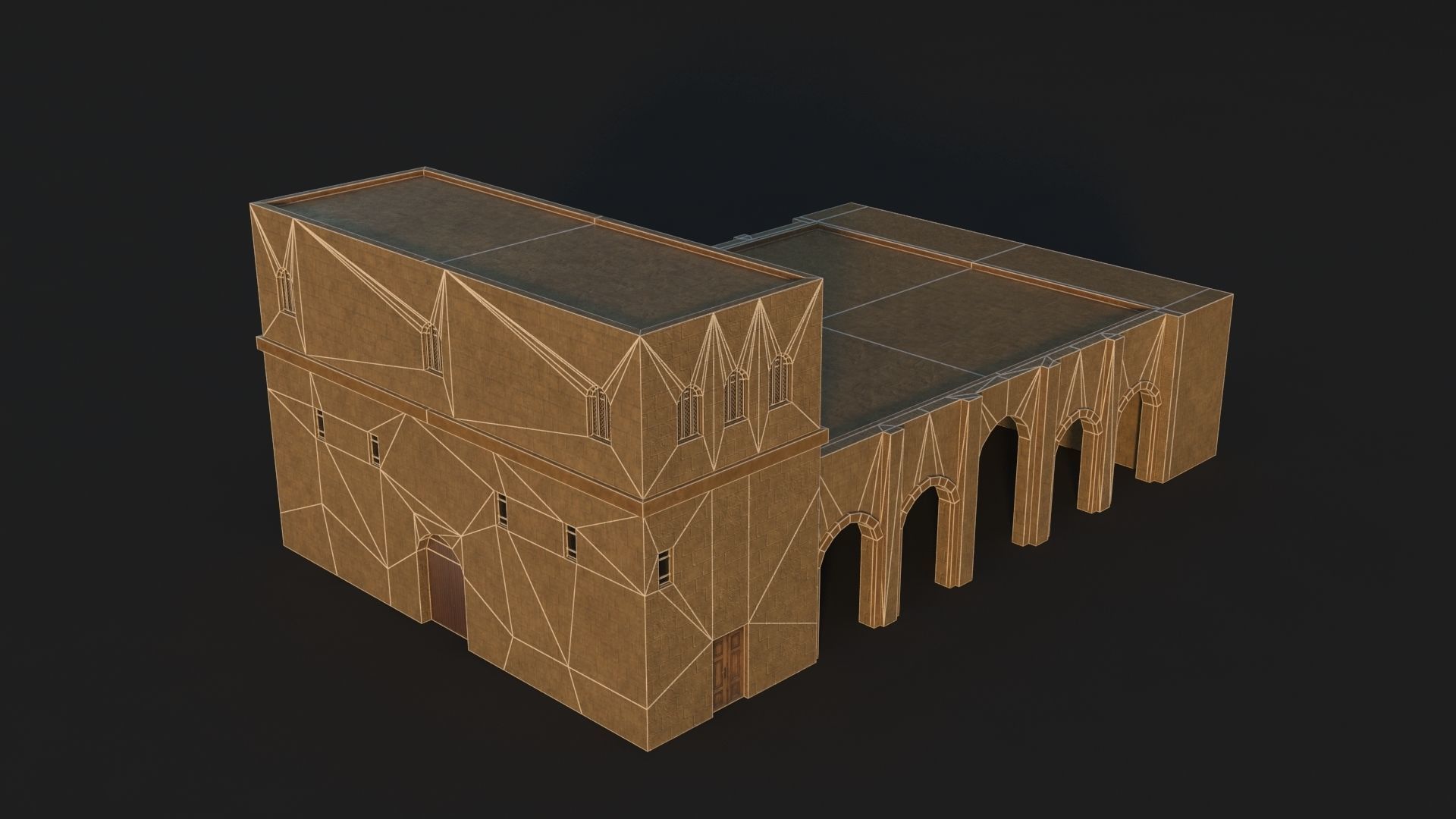 36 Mardin Old Houses Set Buildings 3D model Low-poly 3D model_99