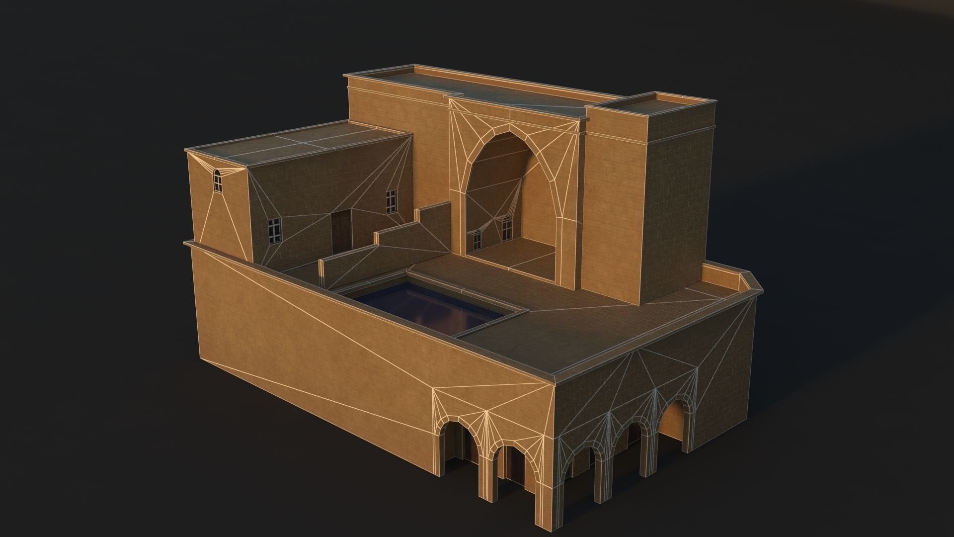 36 Mardin Old Houses Set Buildings 3D model Low-poly 3D model_139