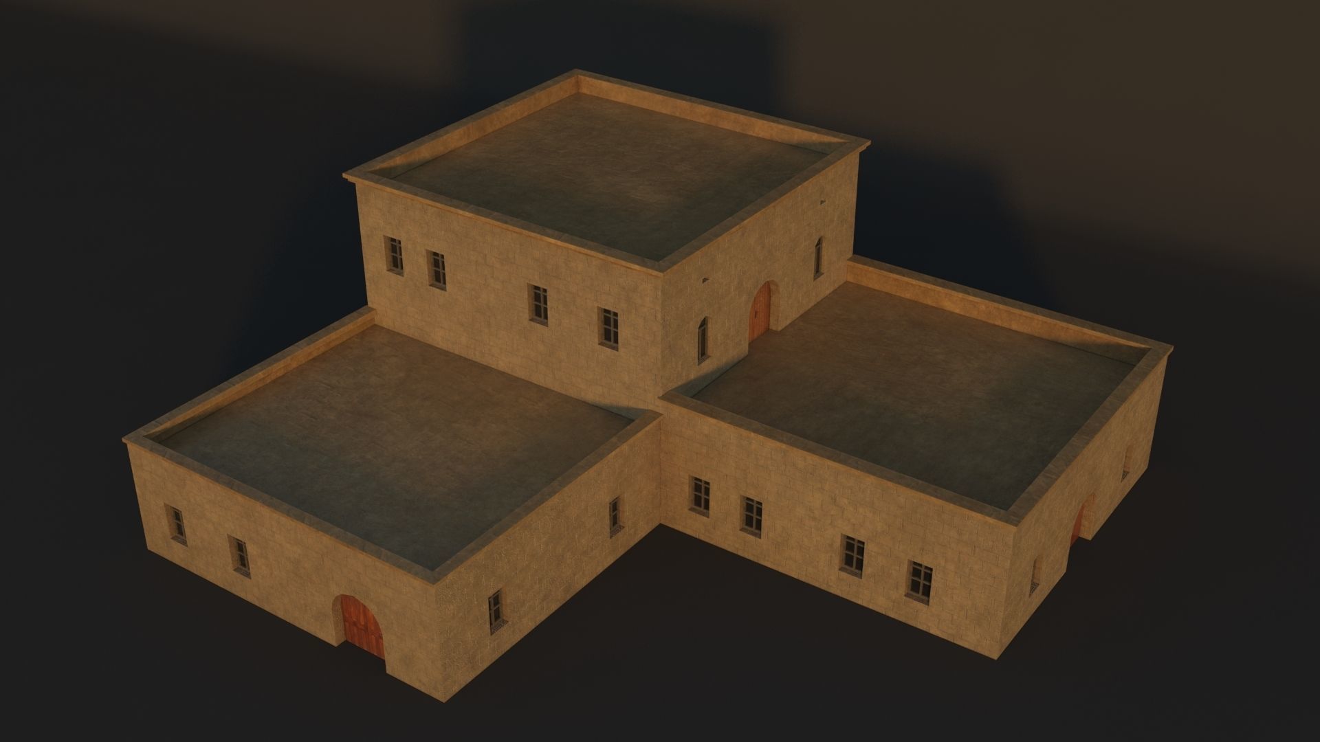 36 Mardin Old Houses Set Buildings 3D model Low-poly 3D model_75