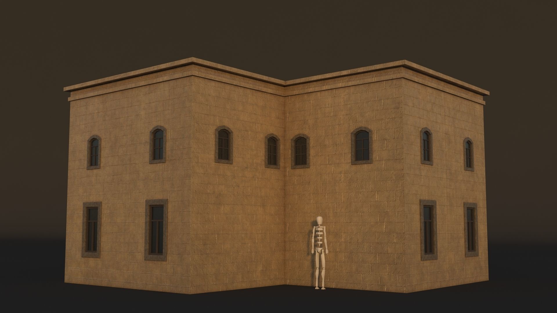 36 Mardin Old Houses Set Buildings 3D model Low-poly 3D model_17