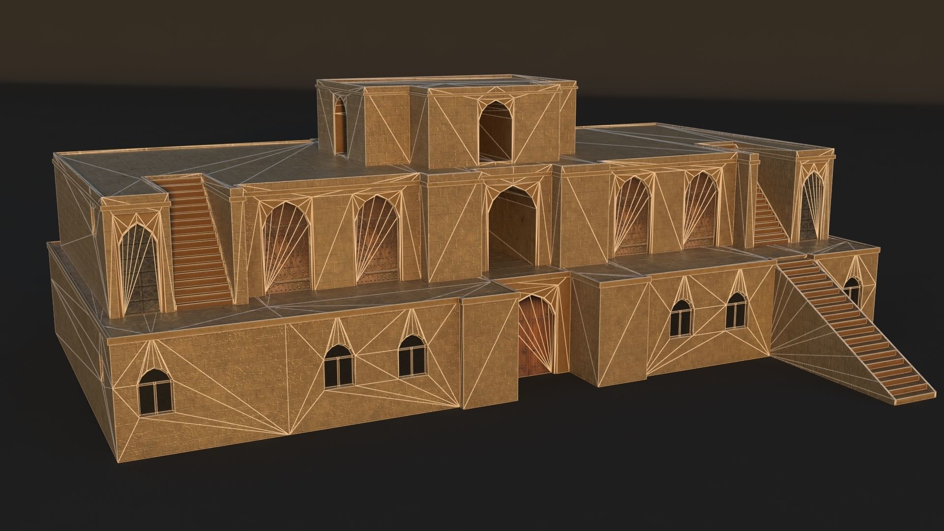 36 Mardin Old Houses Set Buildings 3D model Low-poly 3D model_55