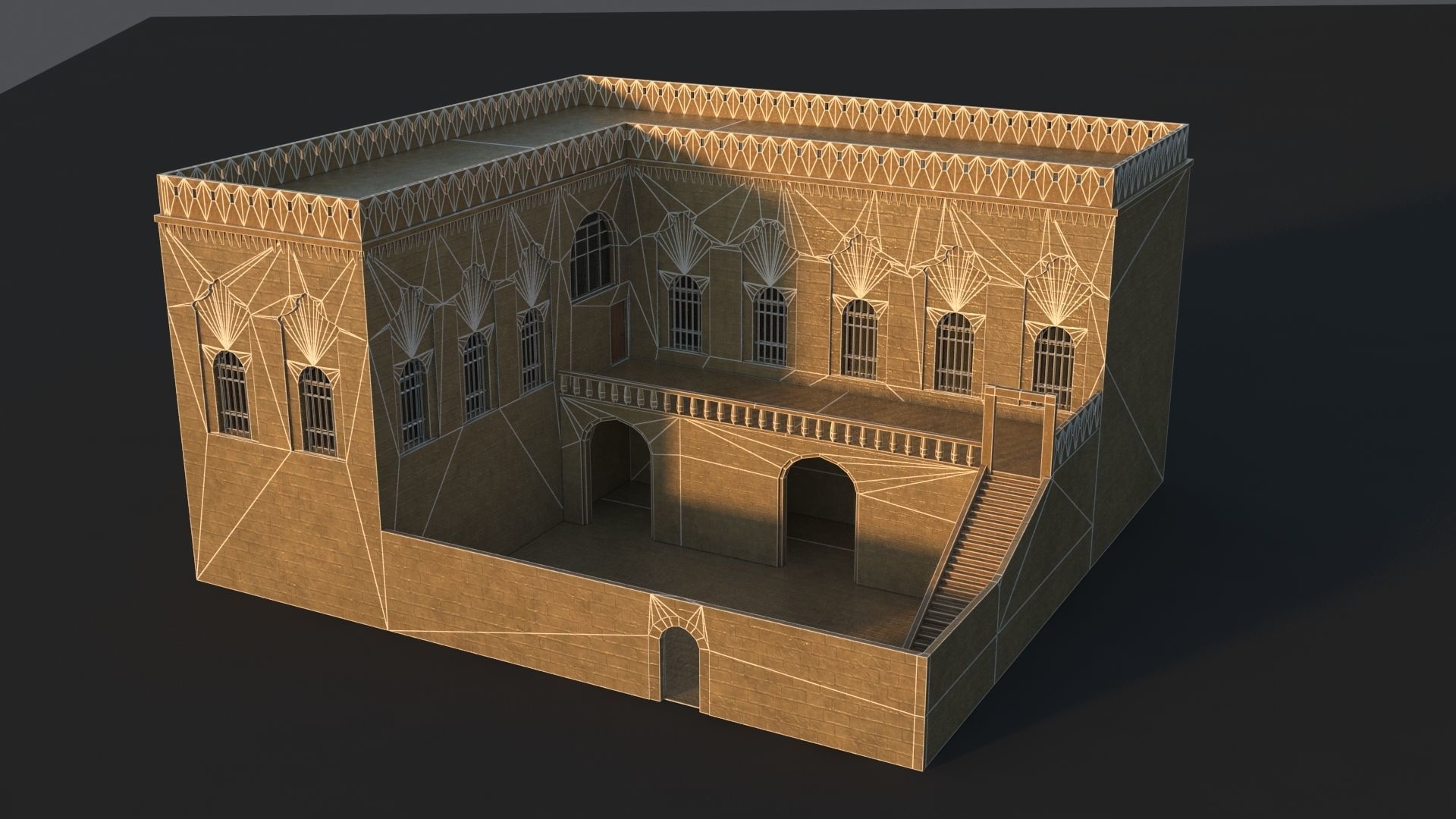 36 Mardin Old Houses Set Buildings 3D model Low-poly 3D model_104