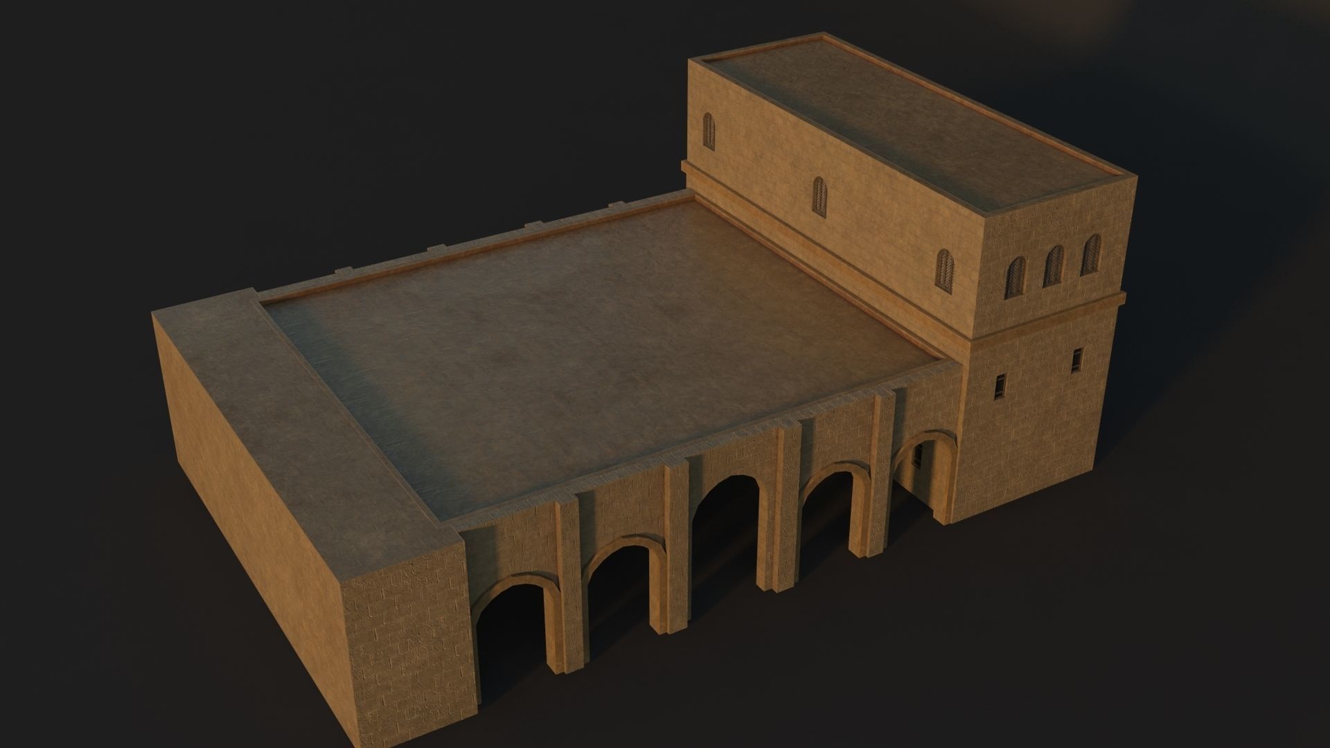 36 Mardin Old Houses Set Buildings 3D model Low-poly 3D model_101