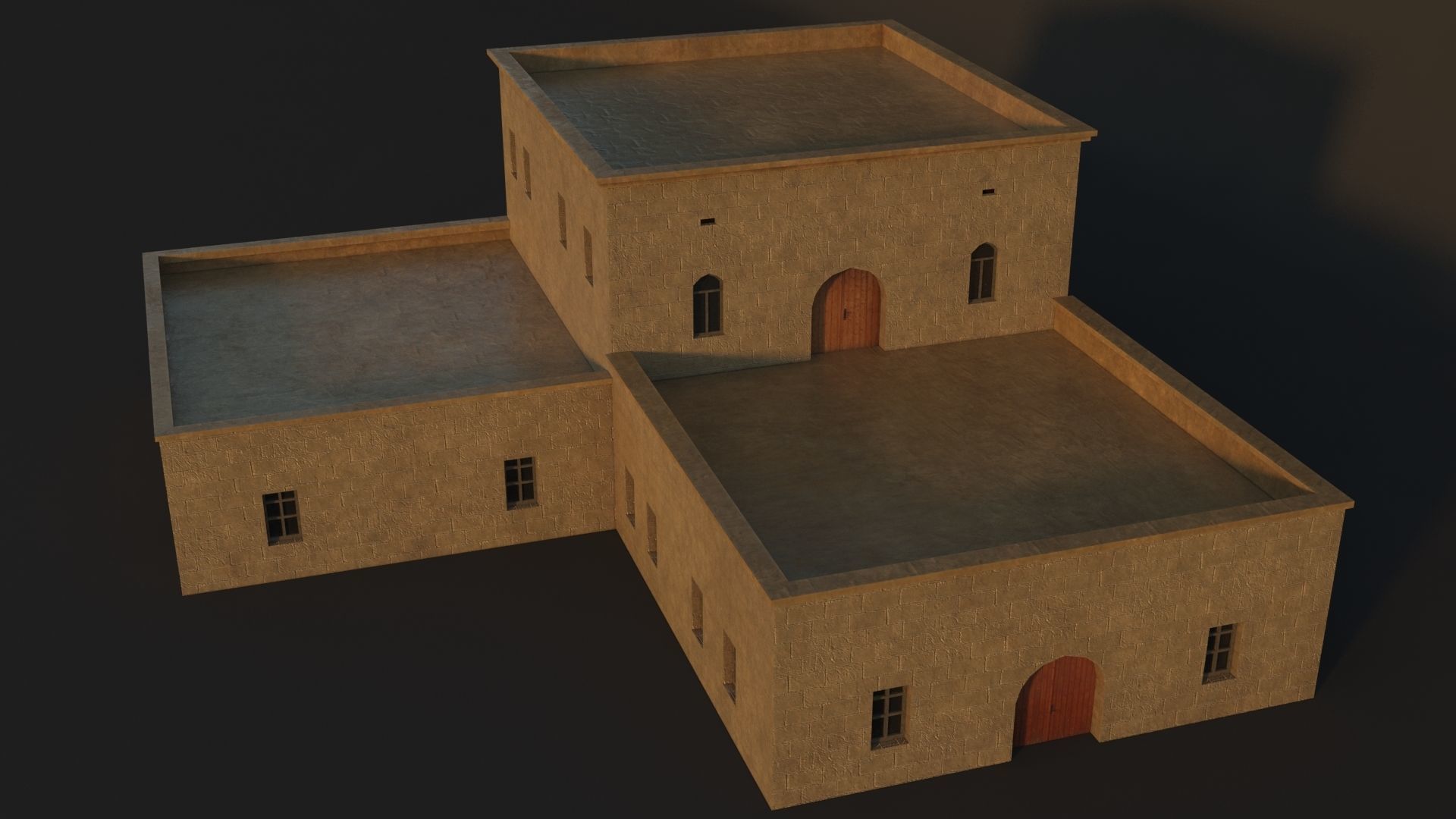36 Mardin Old Houses Set Buildings 3D model Low-poly 3D model_77