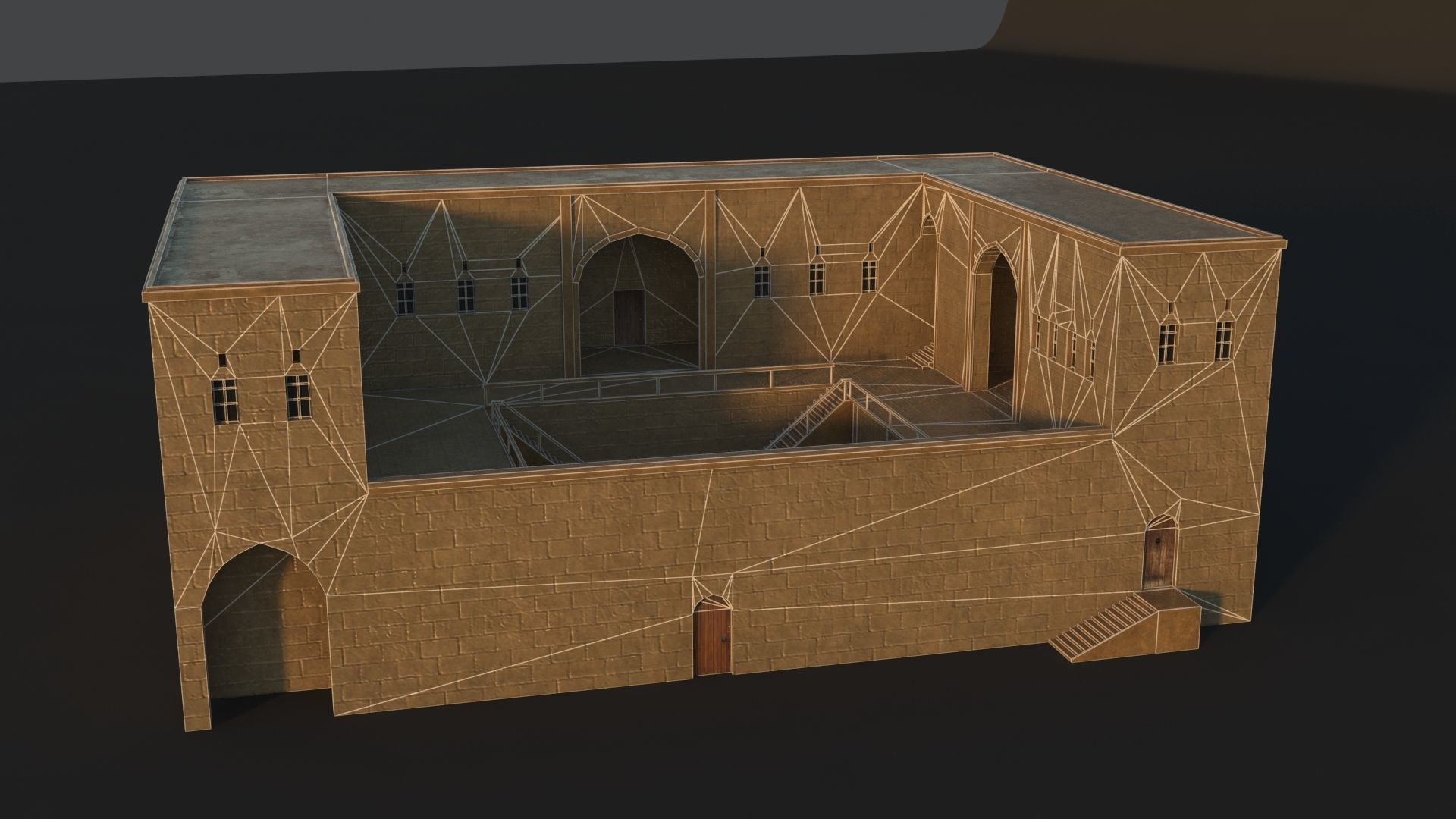 36 Mardin Old Houses Set Buildings 3D model Low-poly 3D model_58