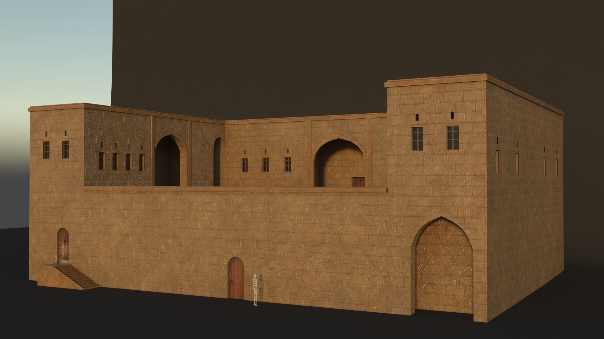 36 Mardin Old Houses Set Buildings 3D model Low-poly 3D model_62