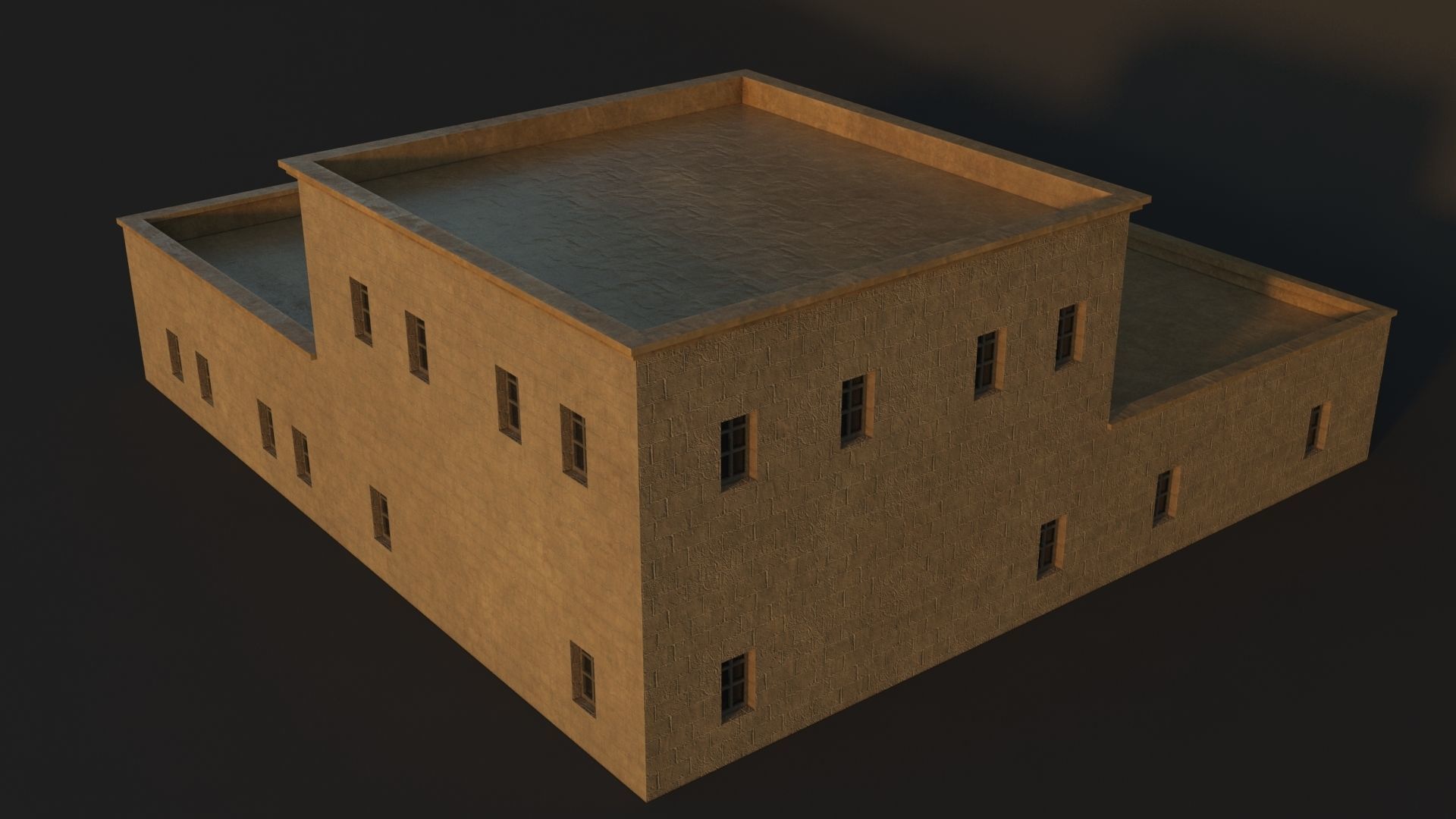 36 Mardin Old Houses Set Buildings 3D model Low-poly 3D model_76