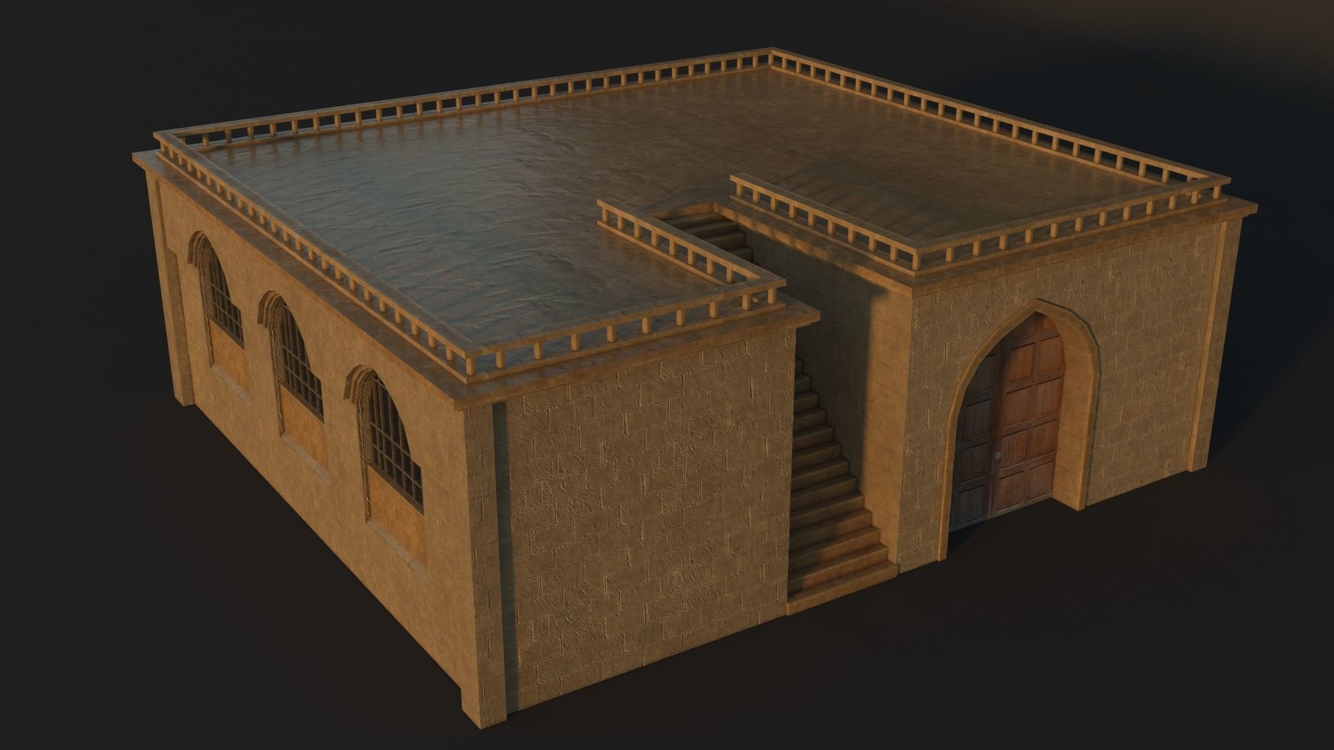 36 Mardin Old Houses Set Buildings 3D model Low-poly 3D model_74