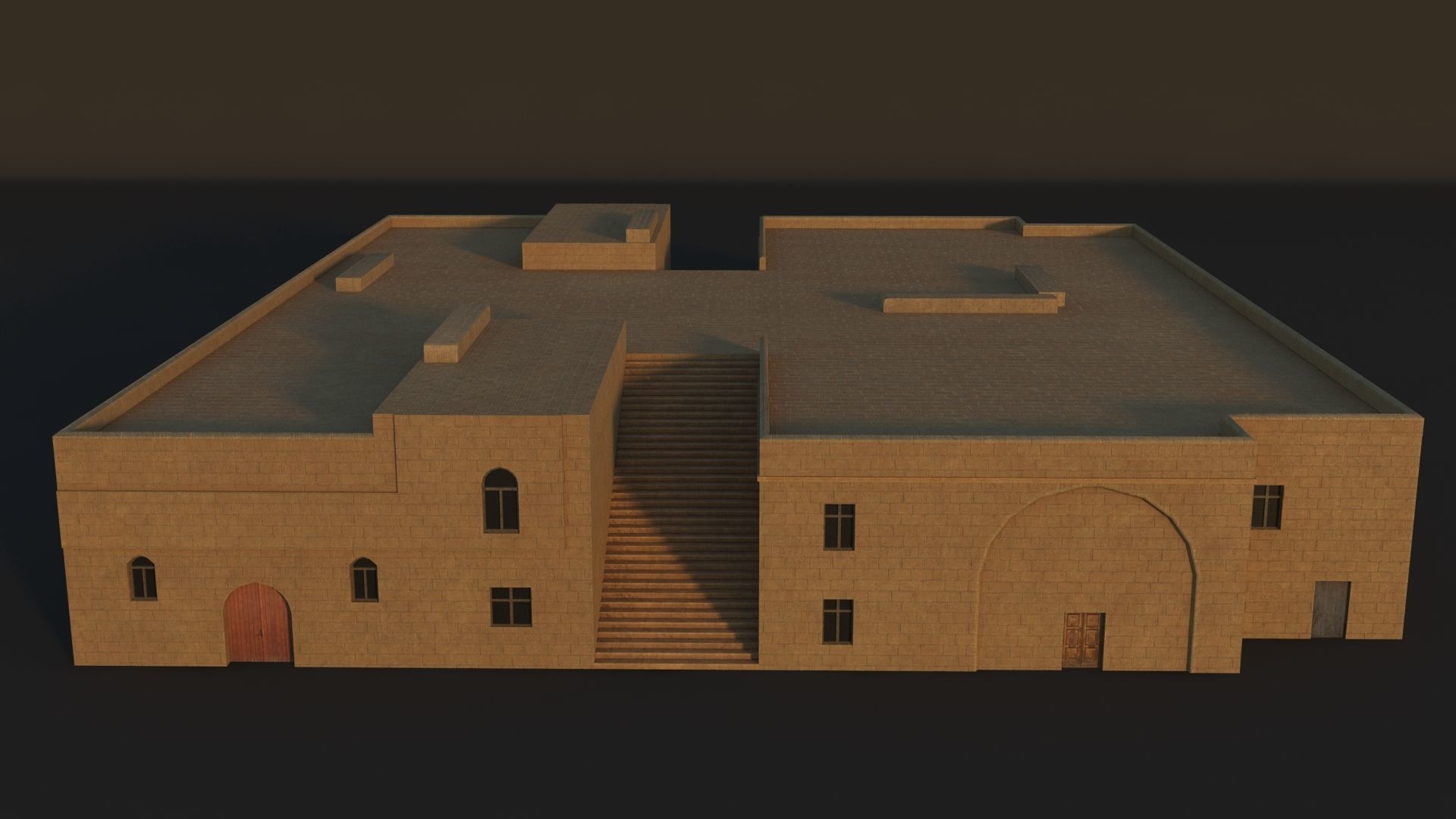 36 Mardin Old Houses Set Buildings 3D model Low-poly 3D model_115