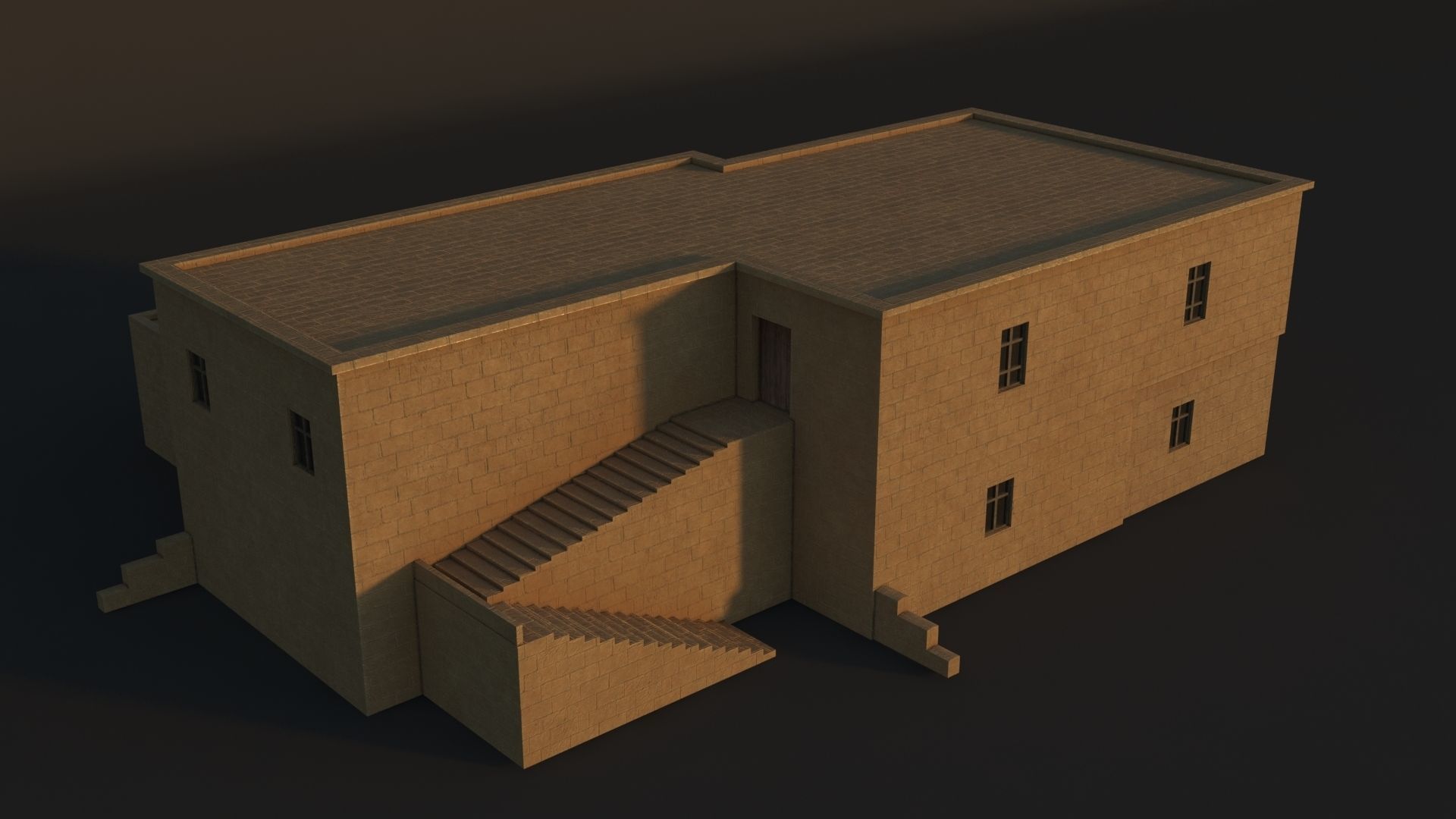36 Mardin Old Houses Set Buildings 3D model Low-poly 3D model_124