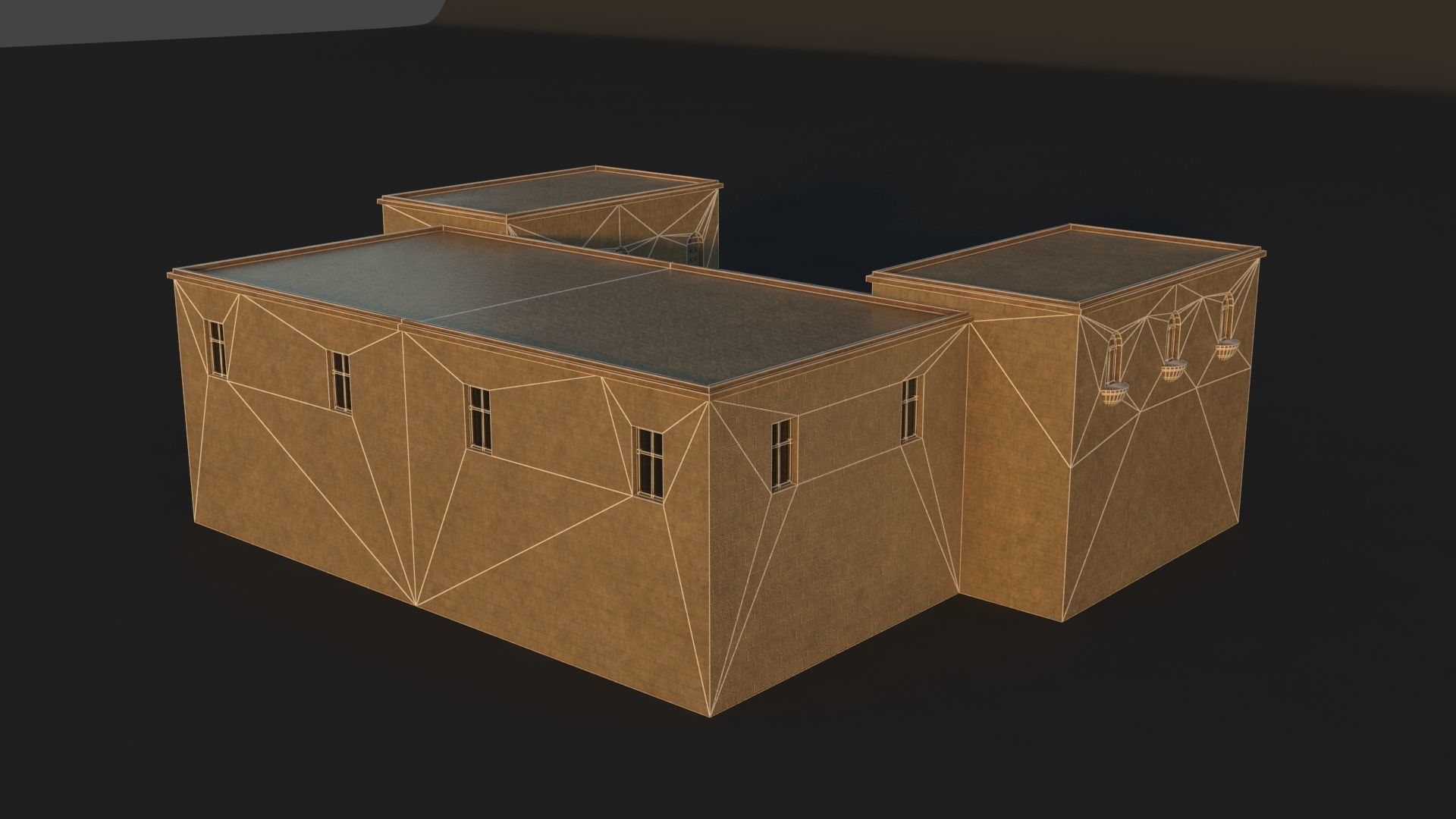 36 Mardin Old Houses Set Buildings 3D model Low-poly 3D model_93