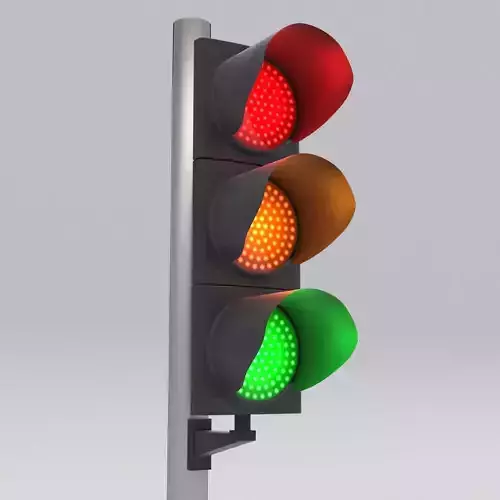 Traffic Light LED 2 Low-poly 3D model