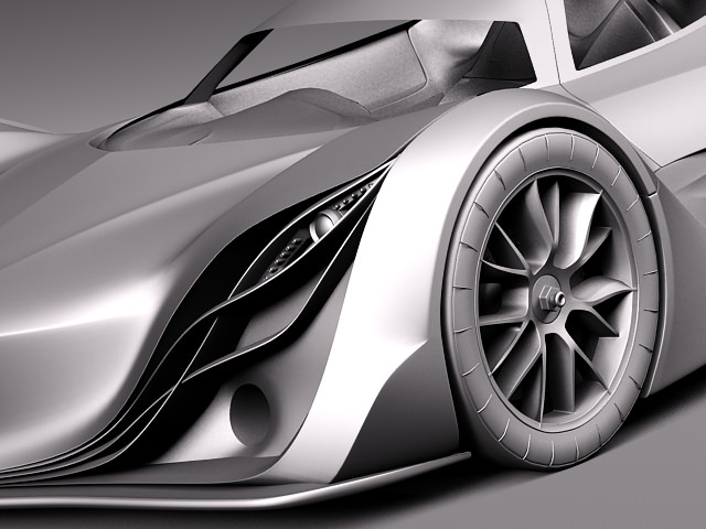 Mazda Furai Concept 2008 3D model_9