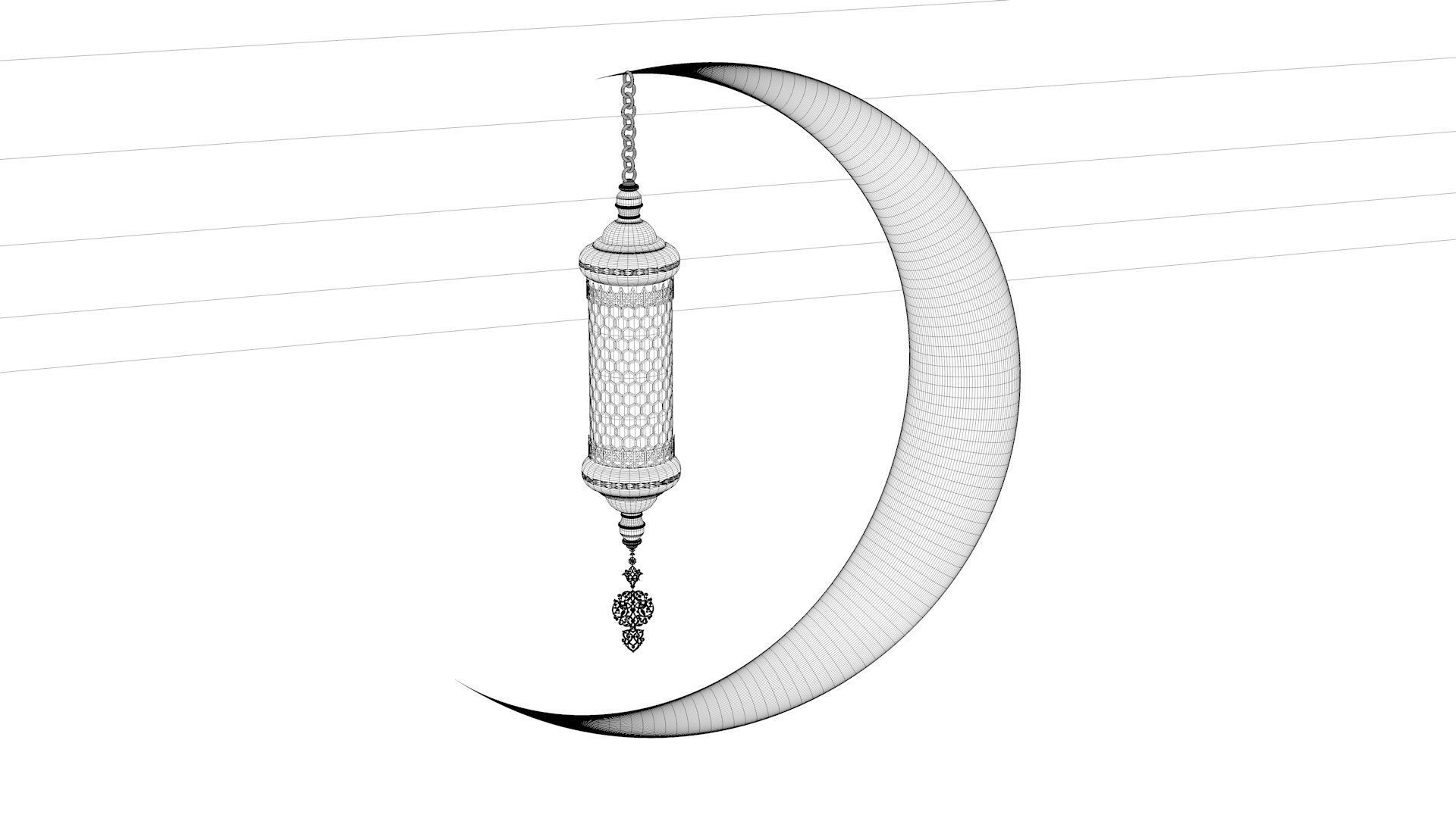 Ramadan Month Lantern 3D model_6