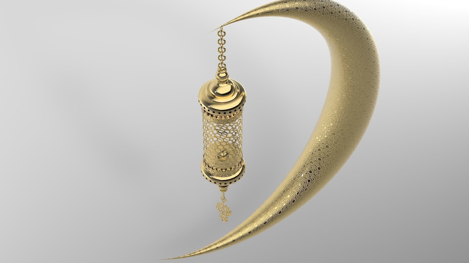 Ramadan Month Lantern 3D model_1