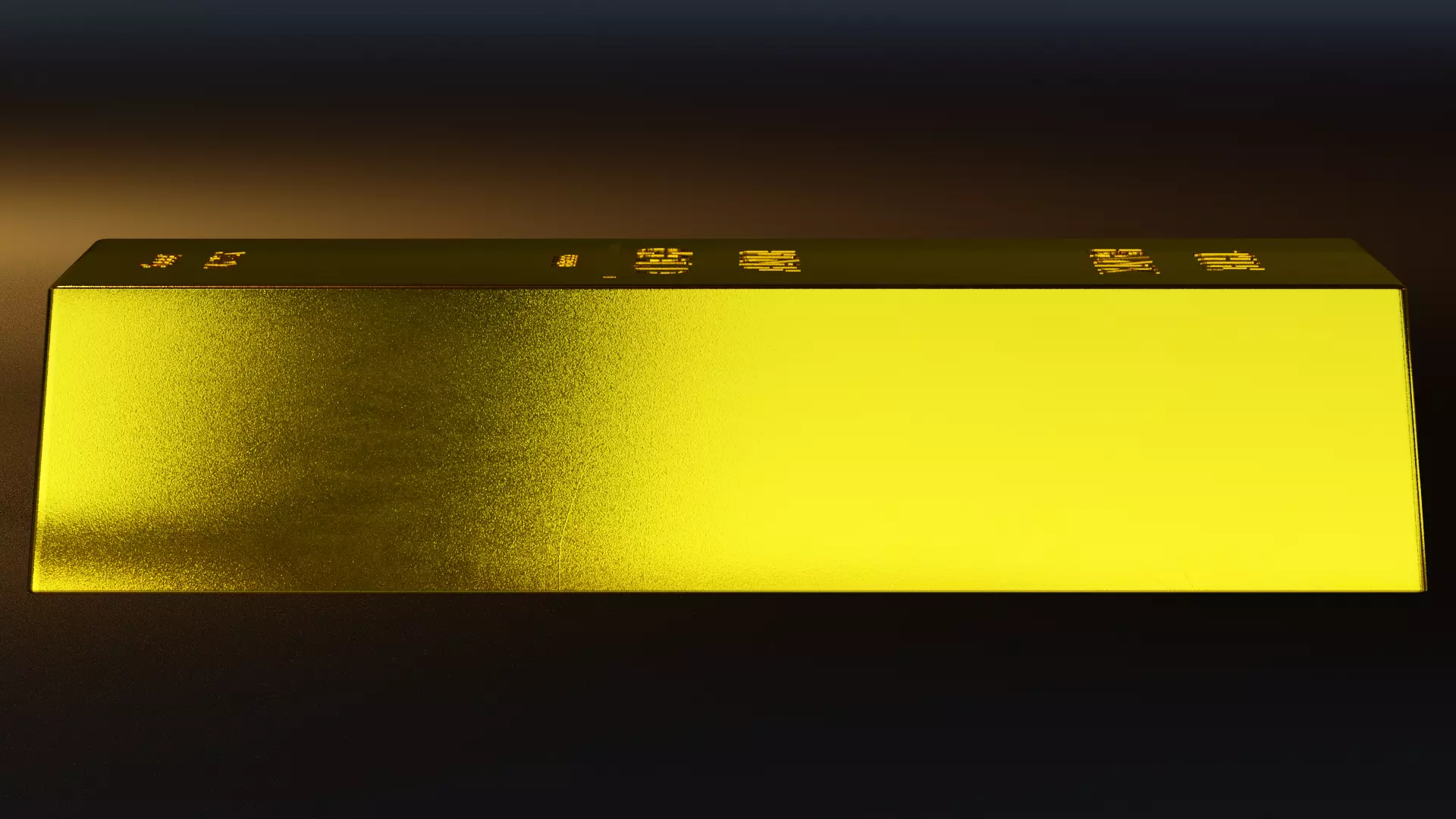 Gold Block 3D model_0