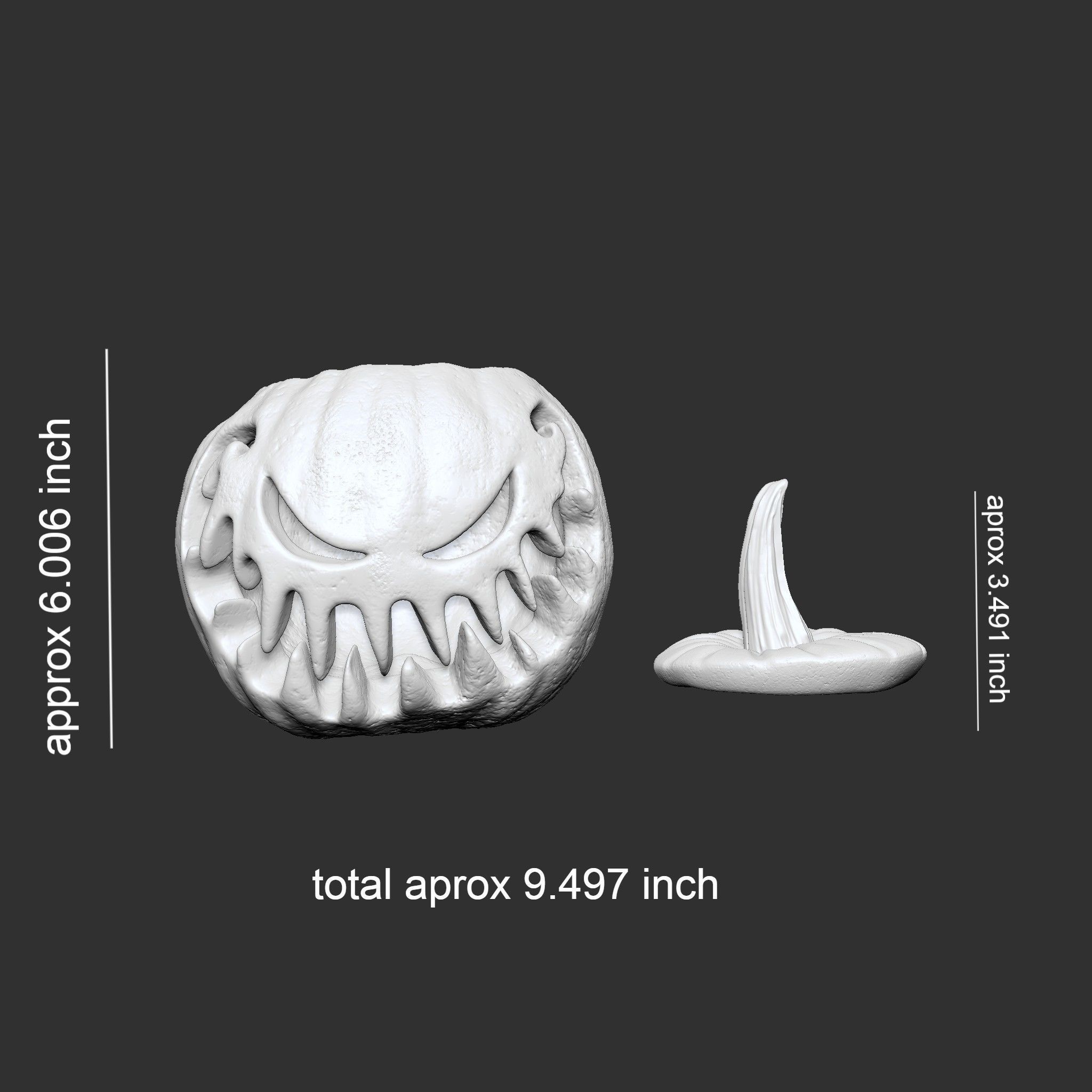 Jack-o-lantern Sinister Smile  3D print model_35