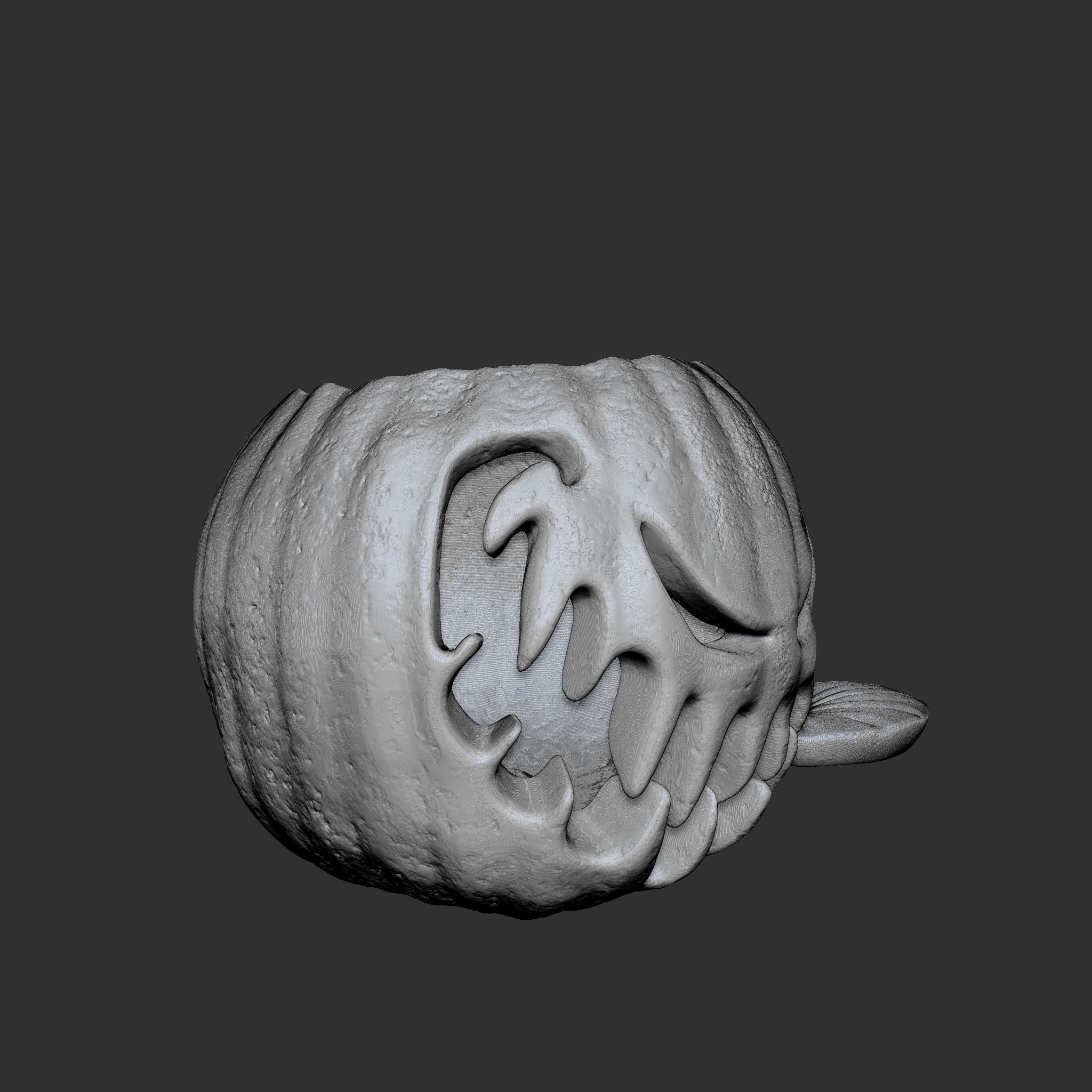 Jack-o-lantern Sinister Smile  3D print model_34