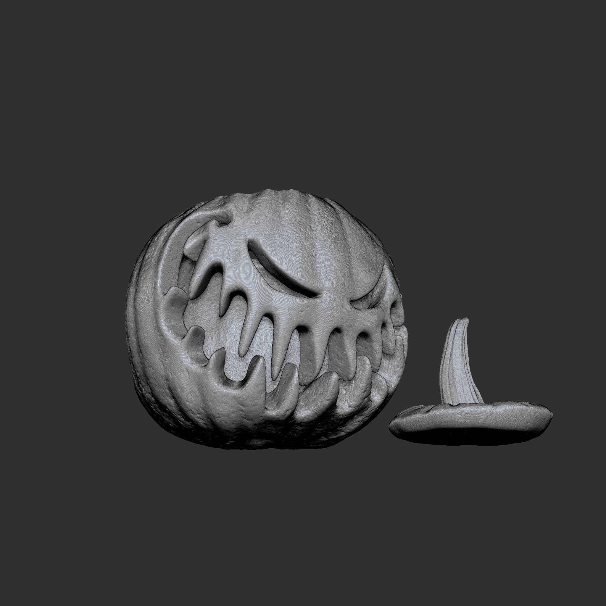 Jack-o-lantern Sinister Smile  3D print model_33