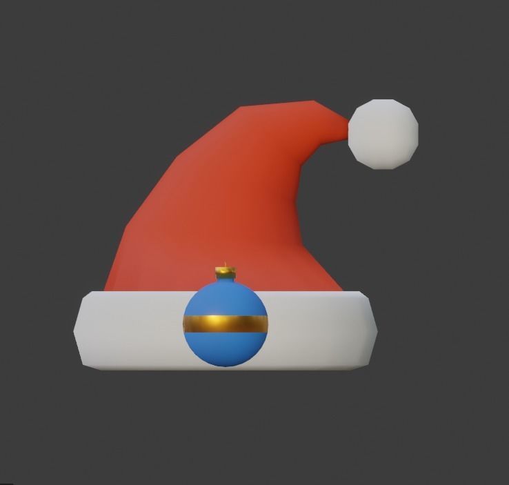 Santa hat 3D model_4
